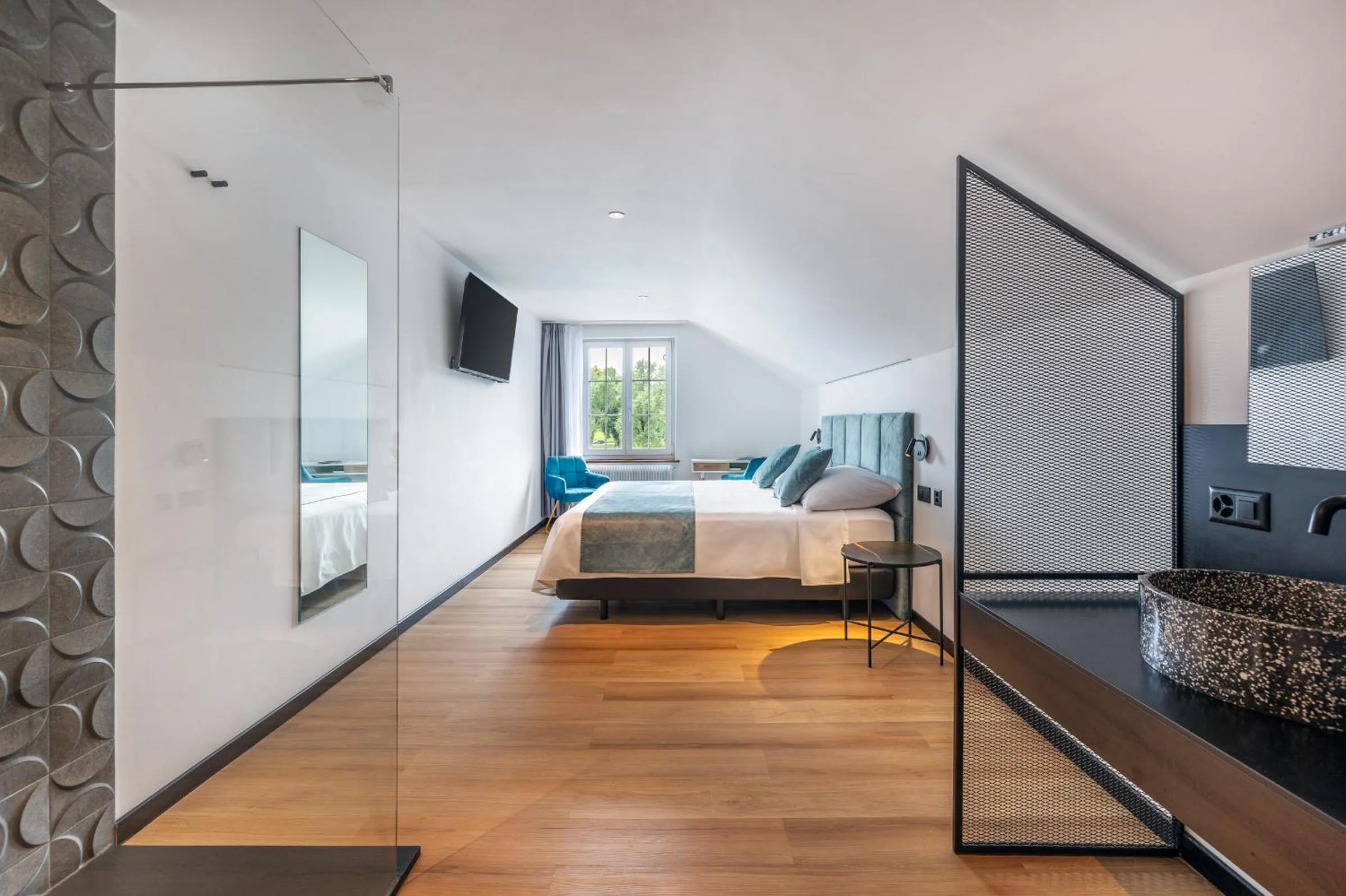 Bed in Hotel Rheingerbe