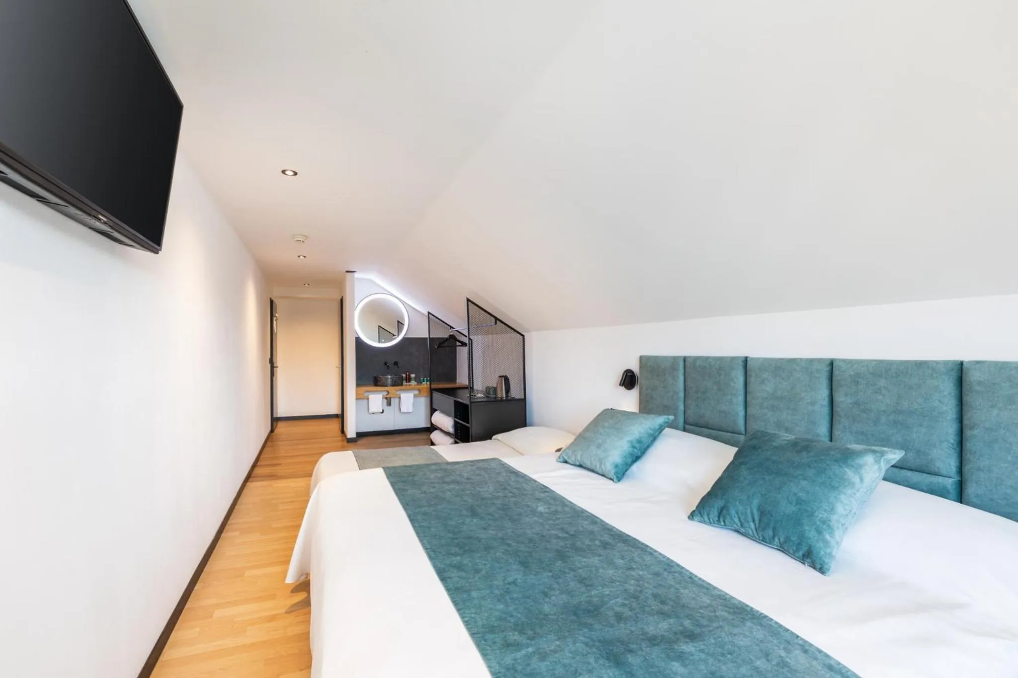 Bed in Hotel Rheingerbe