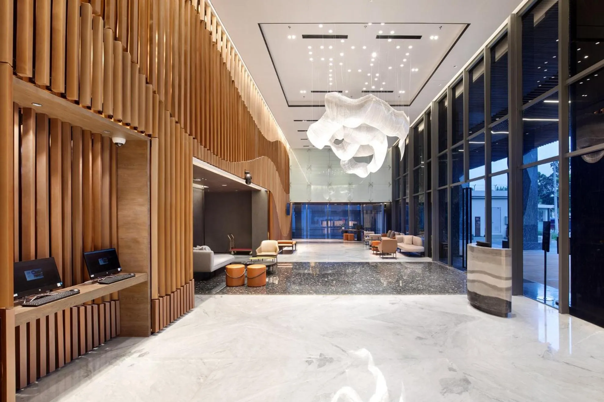 Lobby or reception in Hotel Aruss Semarang