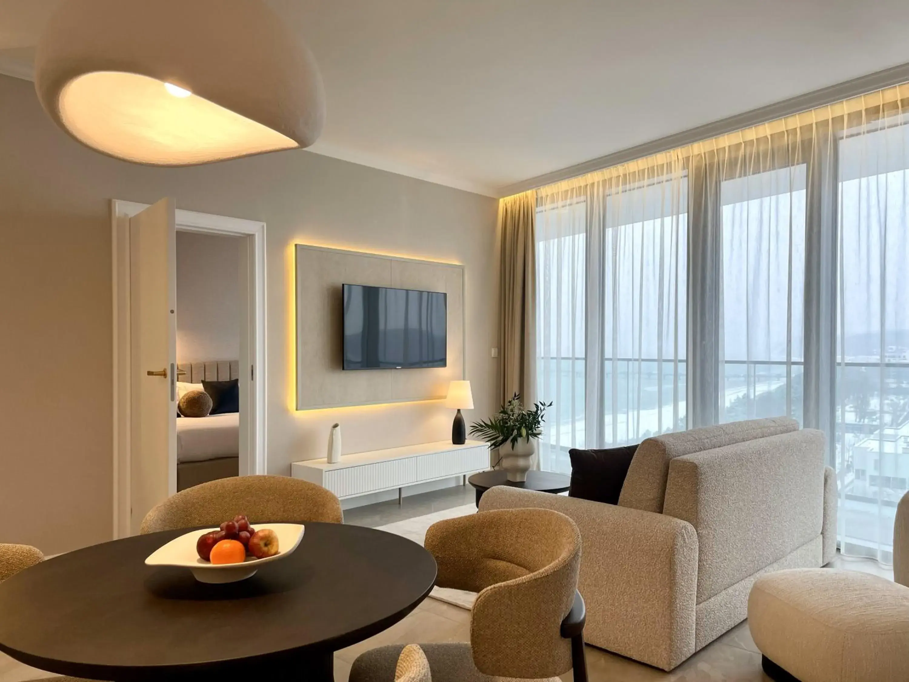 Two-Bedroom Apartment with Terrace and Partial Sea View - single occupancy in Wave Międzyzdroje Resort & SPA Two-Bedroom Apartment with Terrace and Partial Sea View - single occupancy in Wave Międzyzdroje Resort & SPA