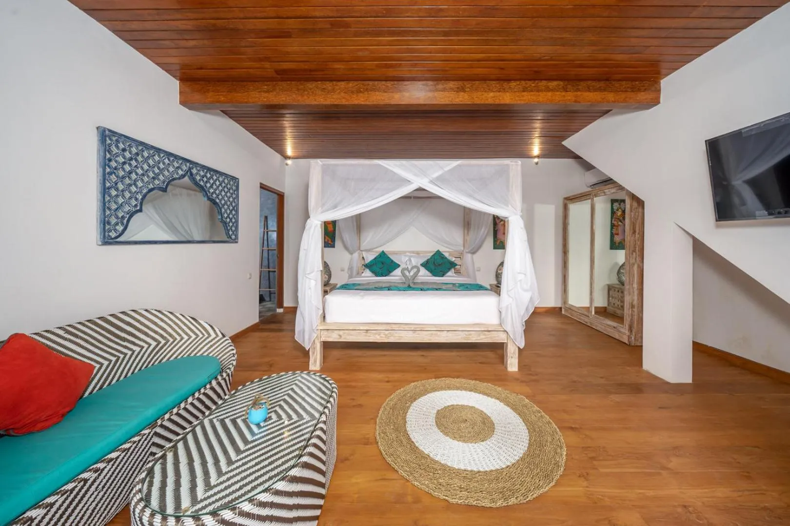 Bed in The Secret Jungle Villas Berawa