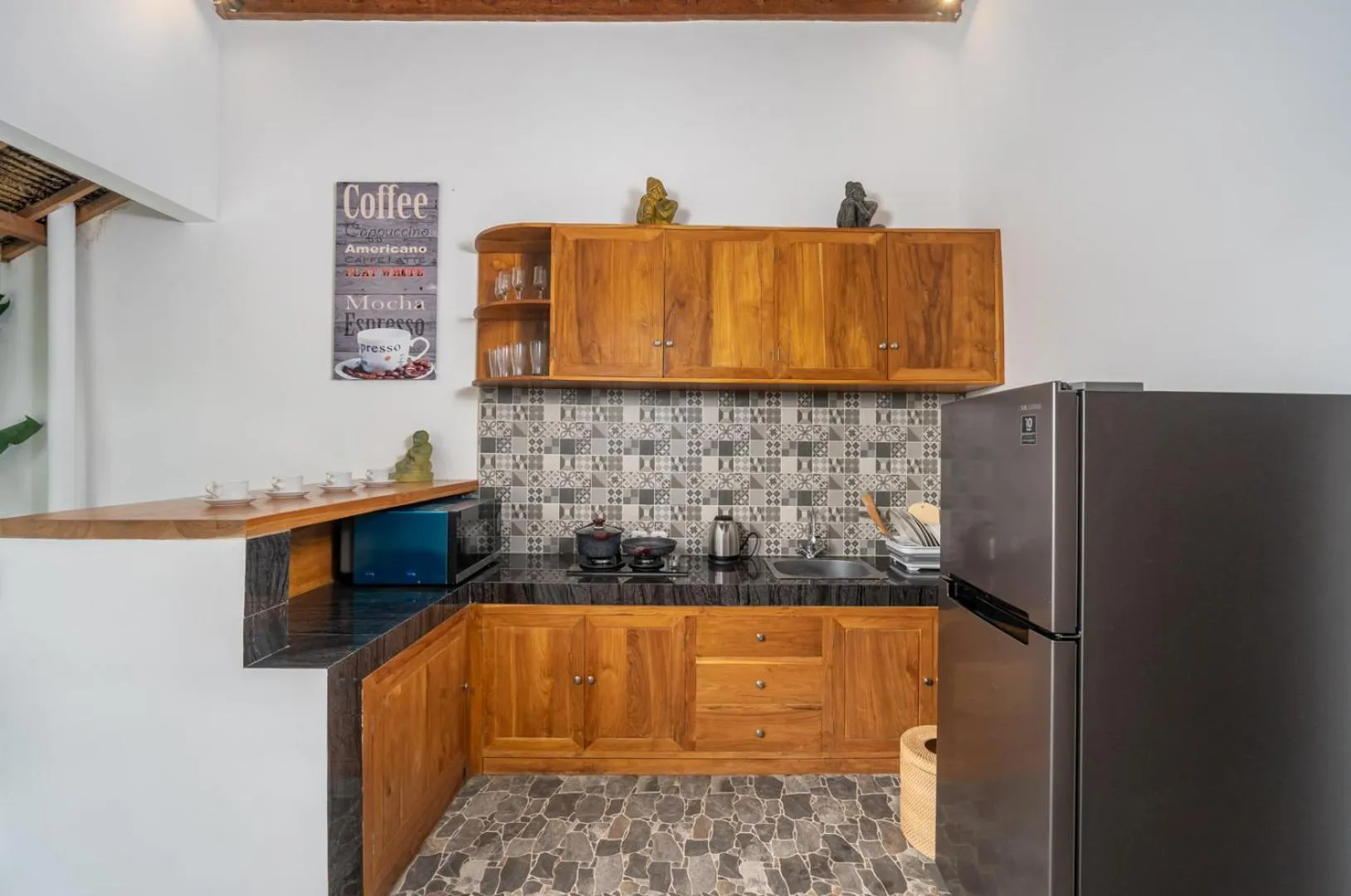 Kitchen or kitchenette in The Secret Jungle Villas Berawa