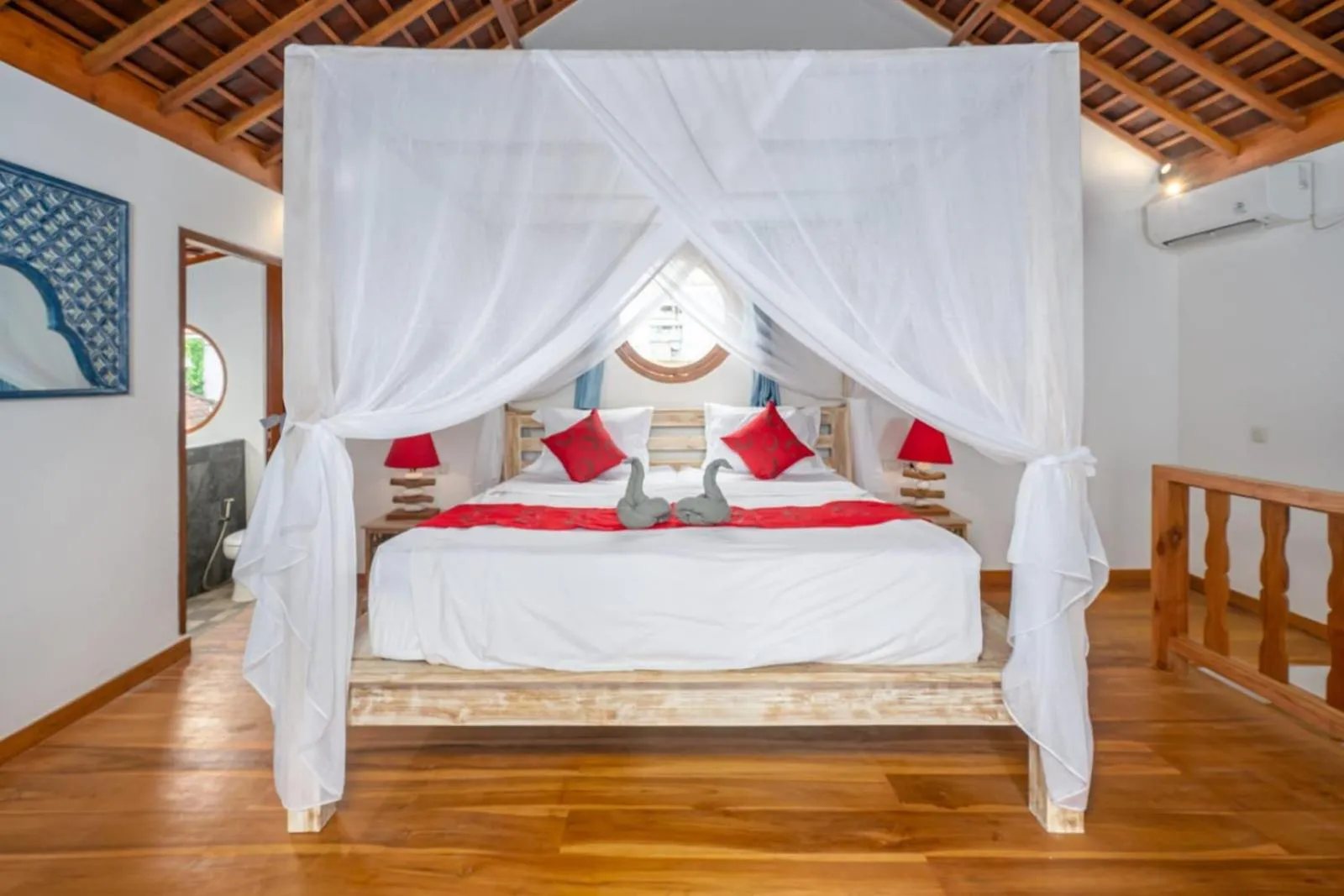 Bedroom, Bed in The Secret Jungle Villas Berawa