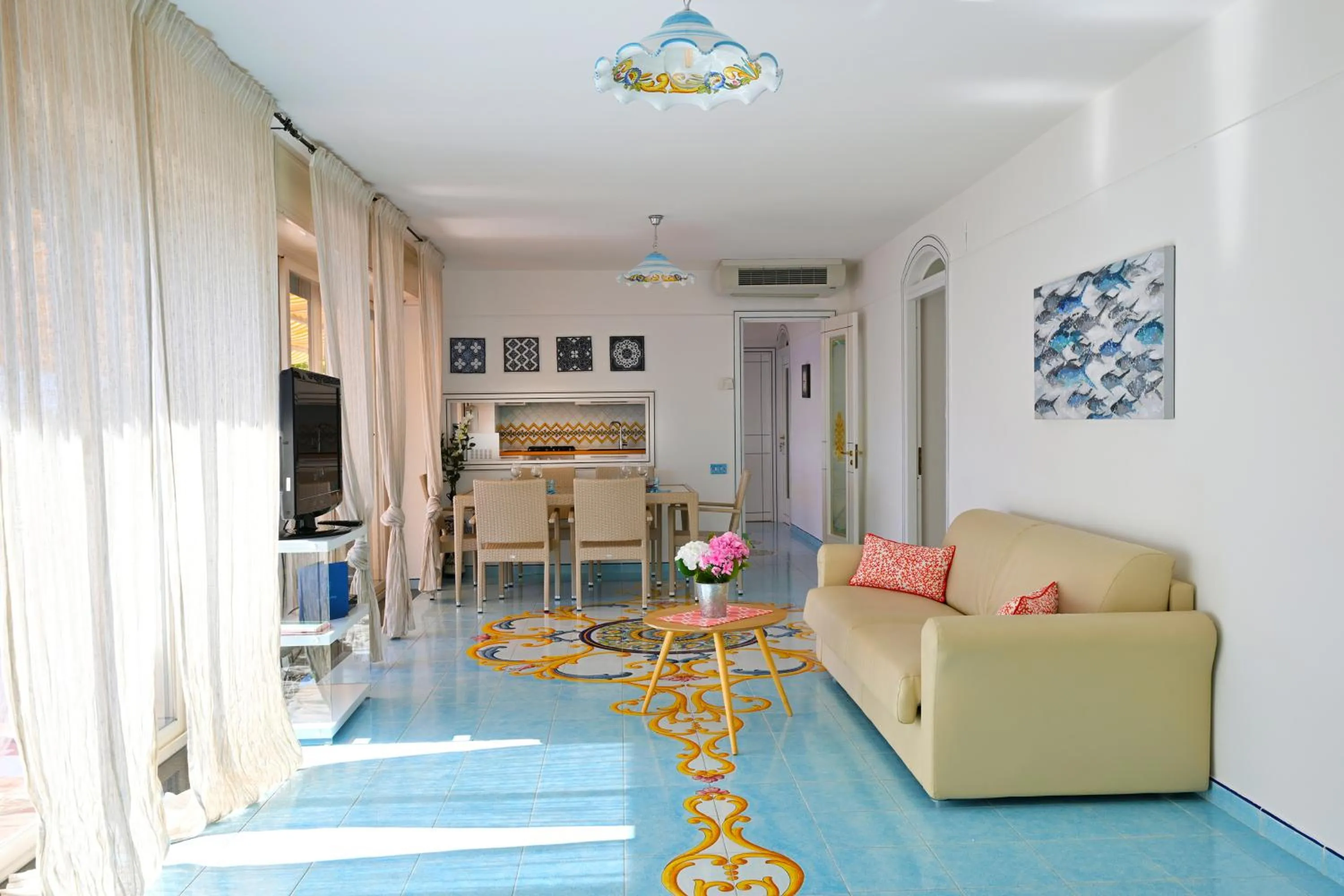 Living room in Ravello Art Hotel Marmorata