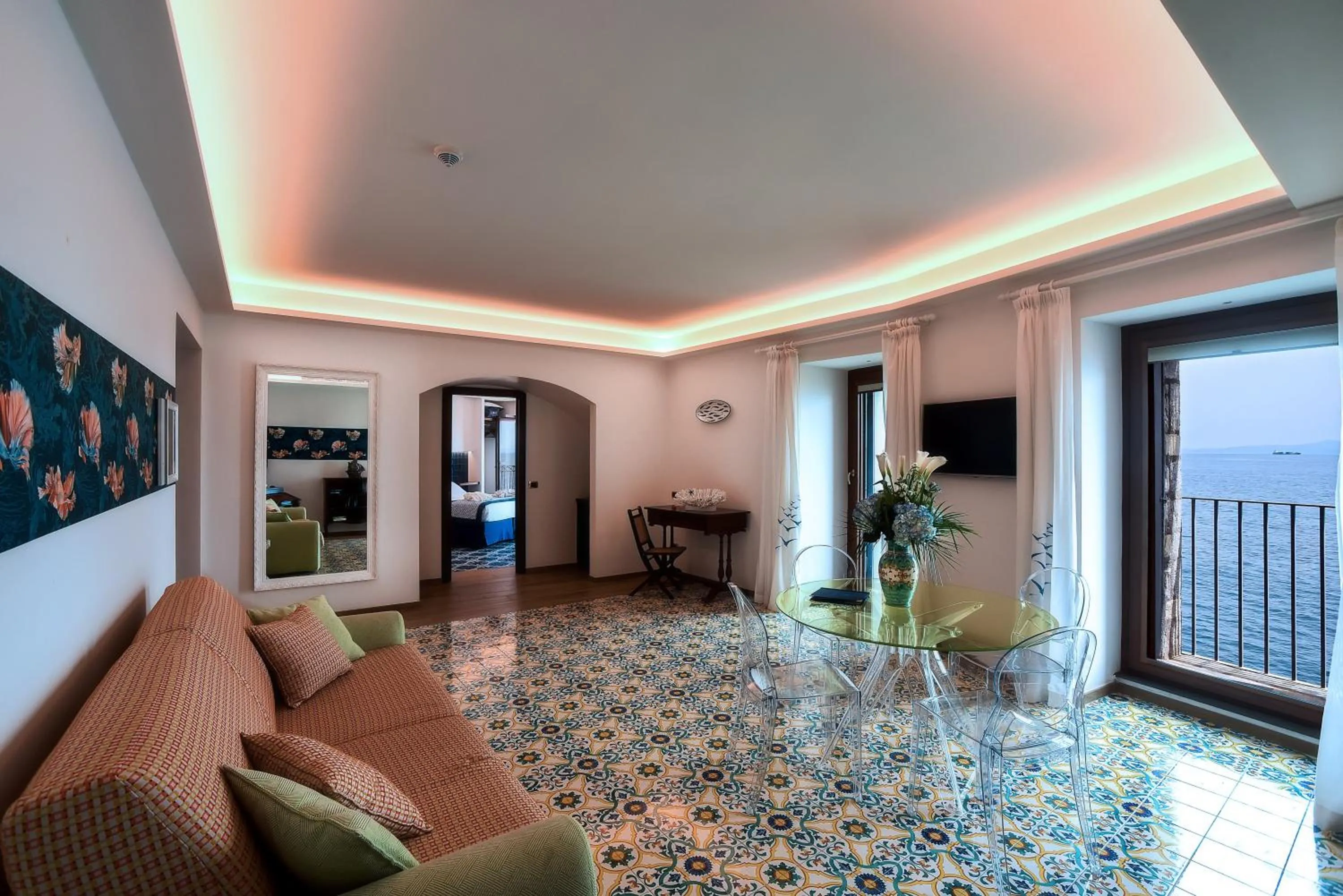 Living room in Ravello Art Hotel Marmorata