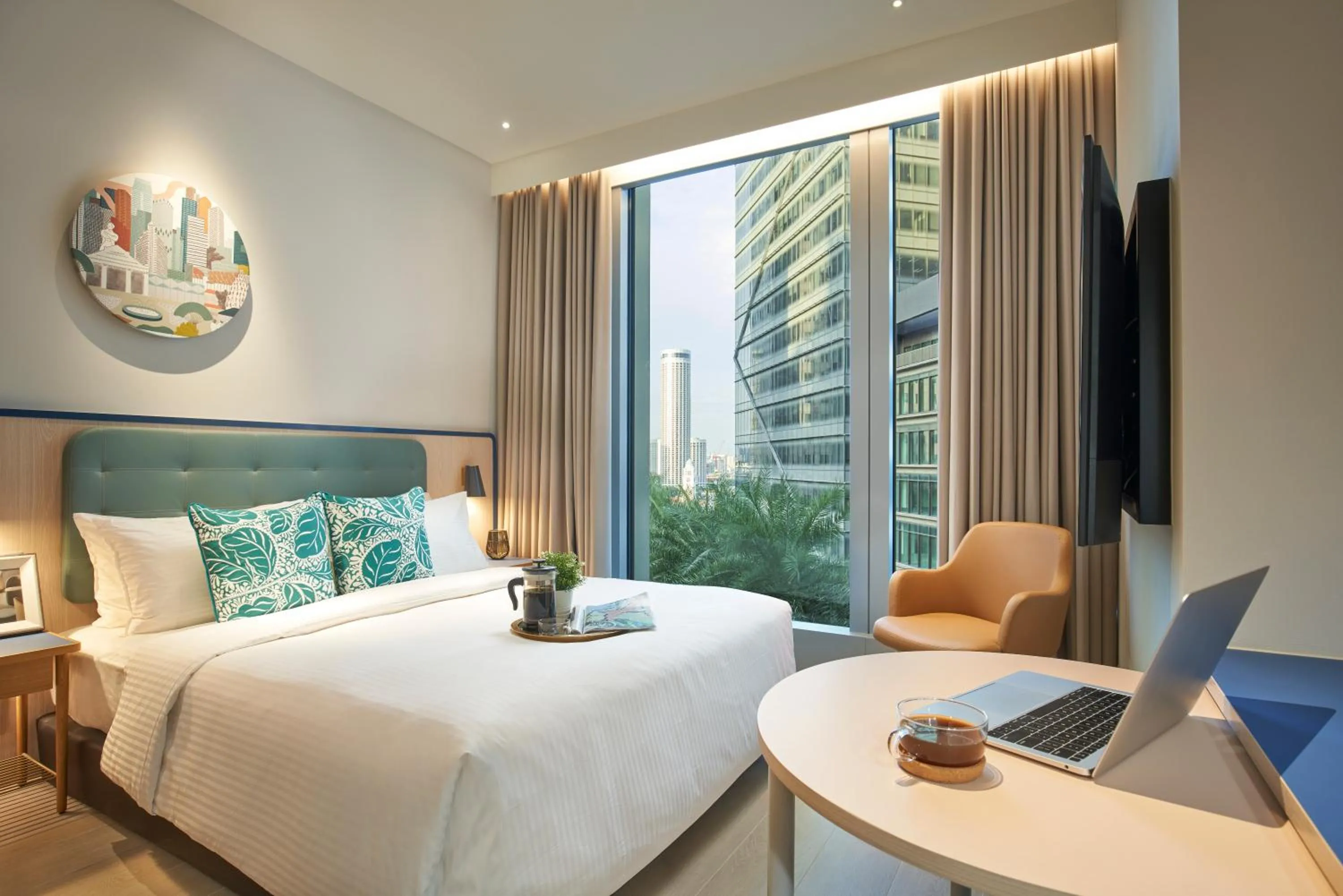 Bedroom, Bed in Citadines Raffles Place Singapore