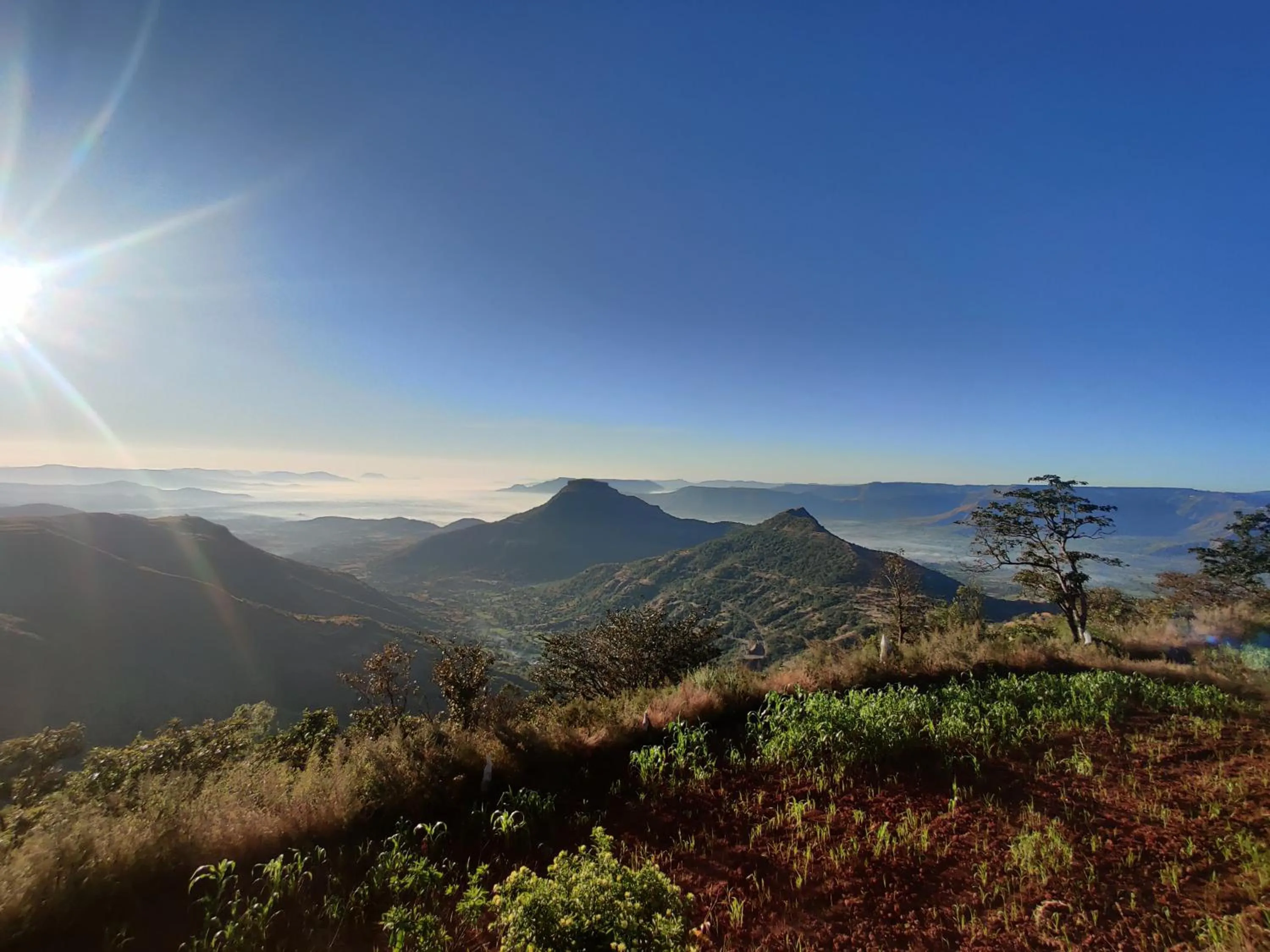 Mountain view in Hilltop Resort and Glamping Wai, Near Panchgani