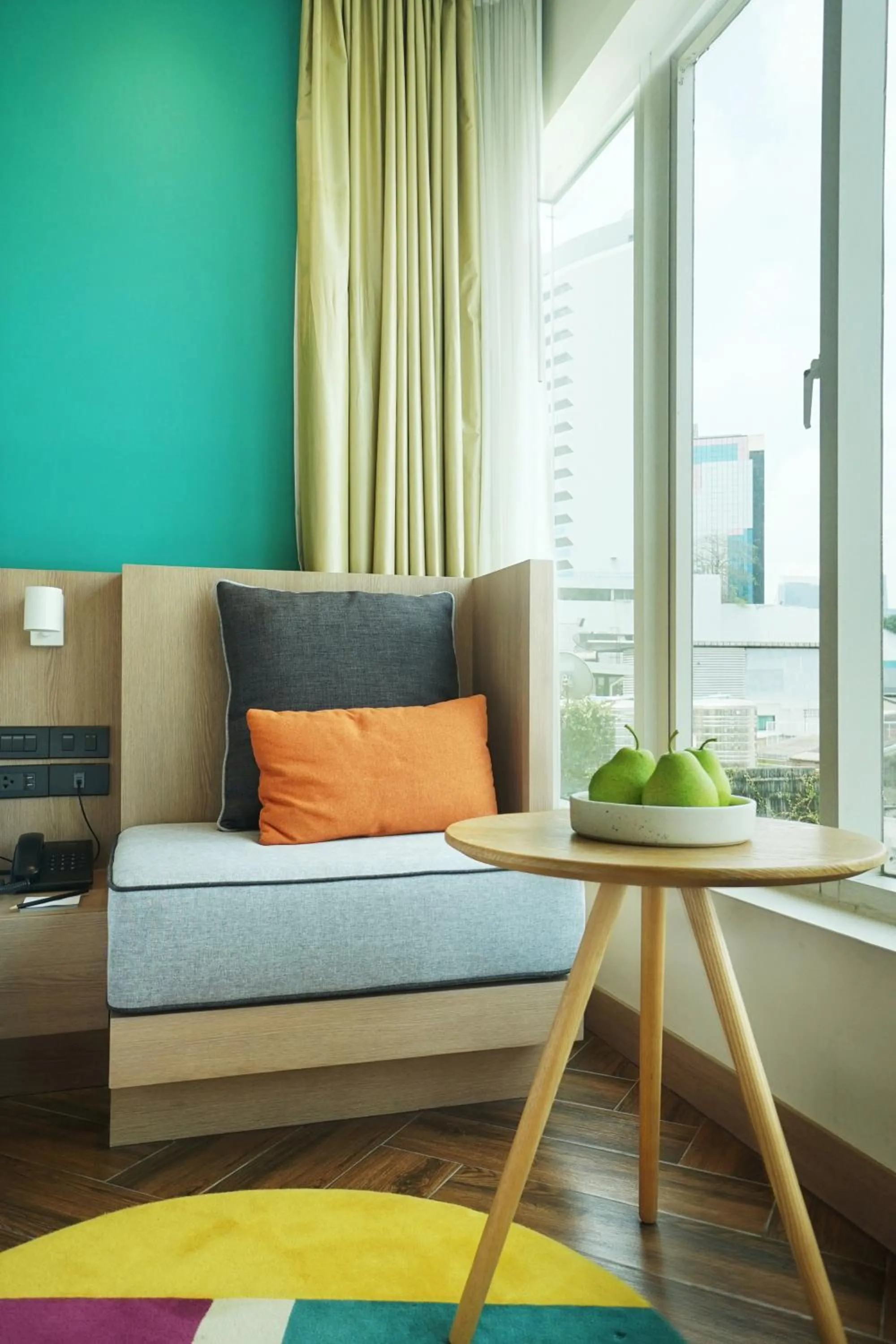 Seating area in SQ Boutique Hotel