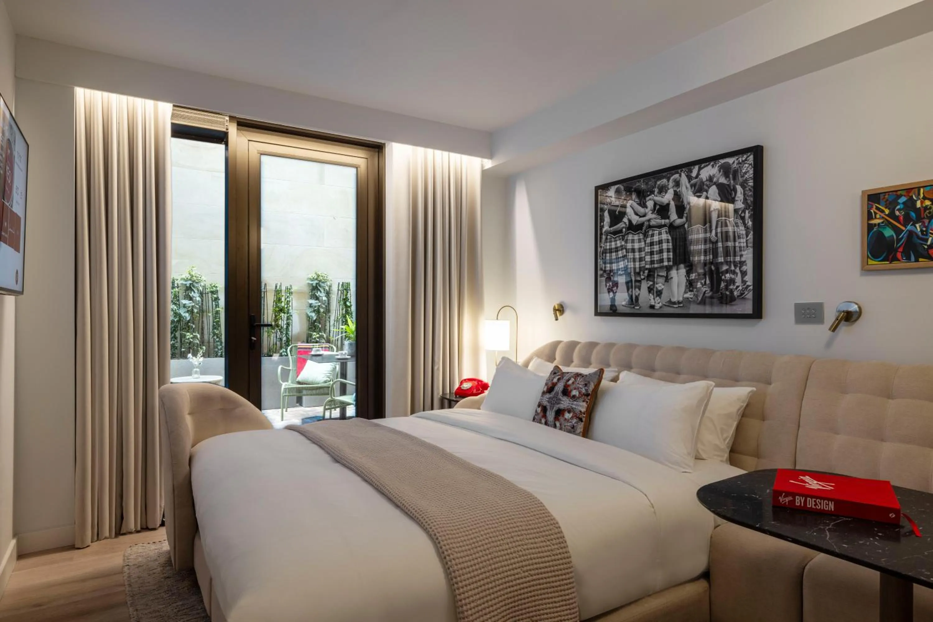 Bed in Virgin Hotels Edinburgh