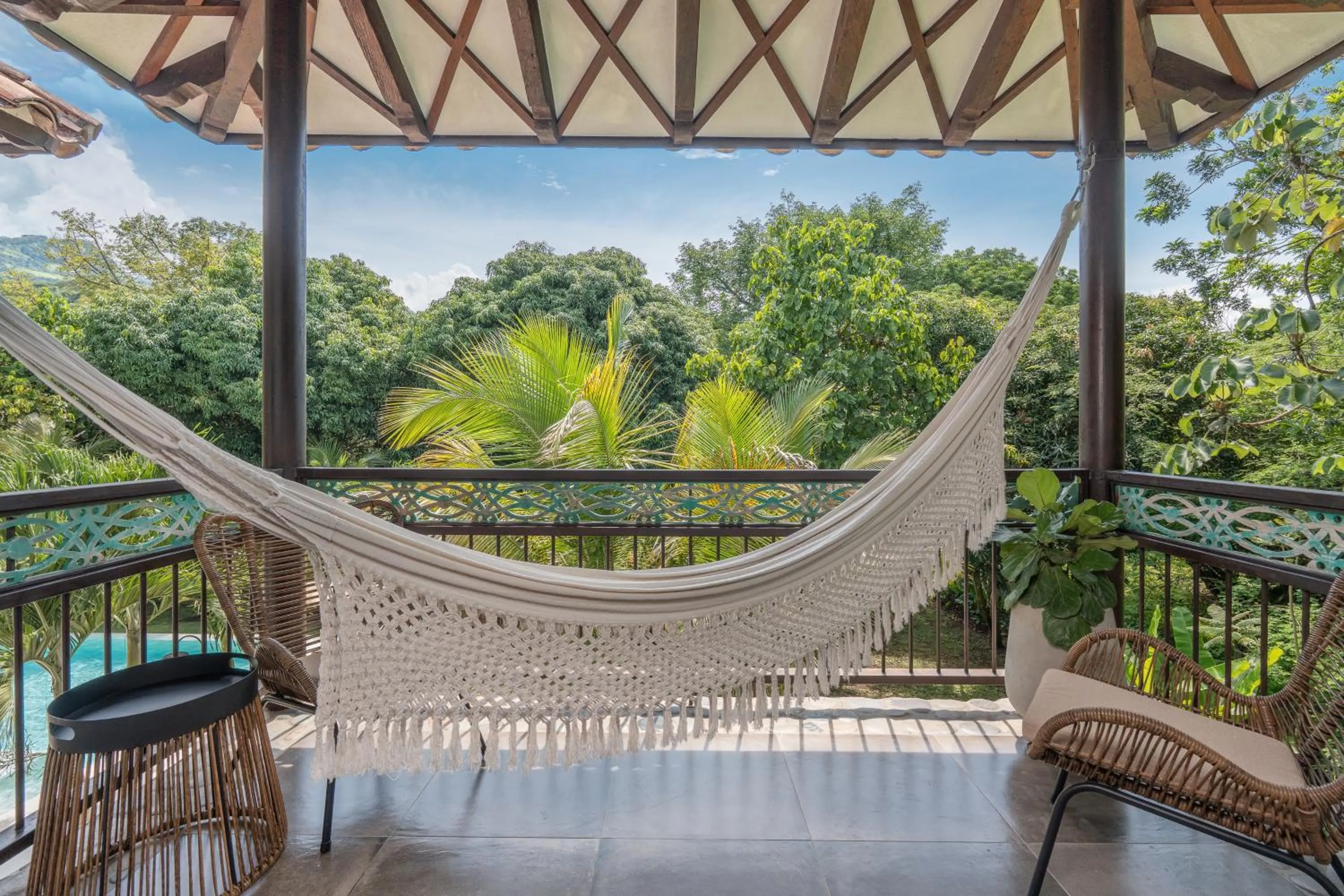 Balcony/Terrace in Casa Jacaranda Hotel Boutique -Cauca Viejo- Mayores de 14 años