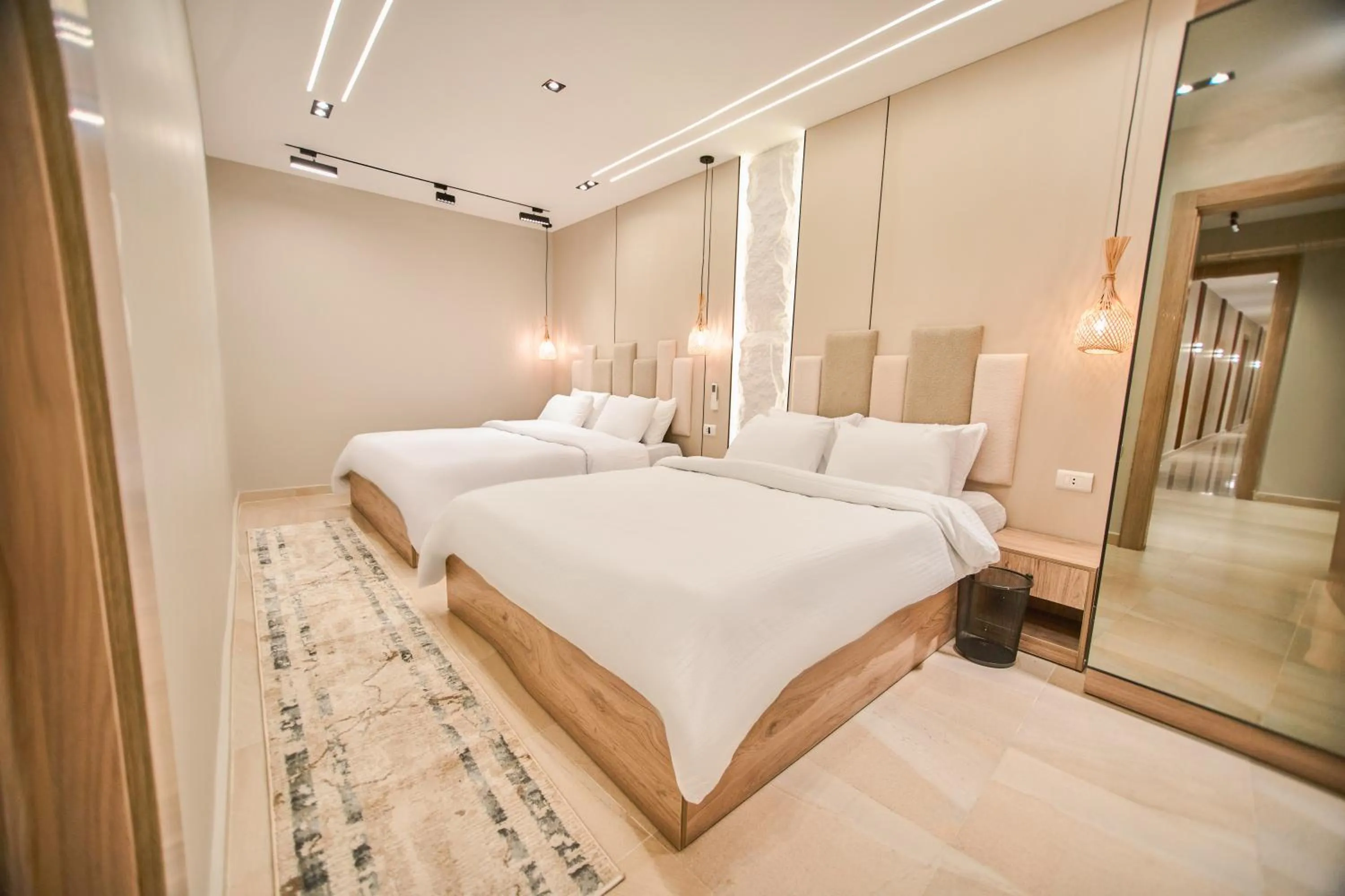 Bed in Pyramids Height Hotel & Pyramids Master Scene Rooftop