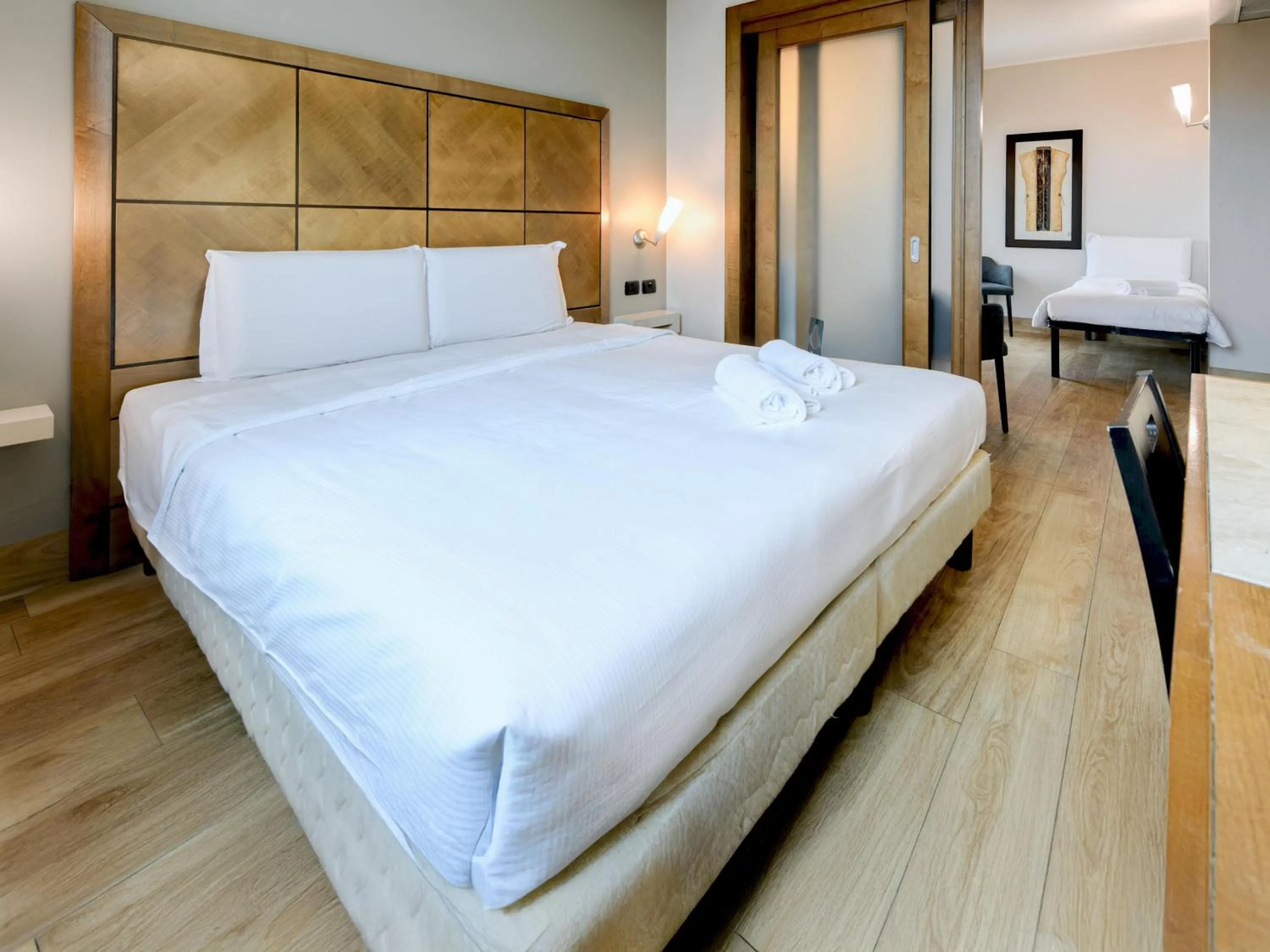 Photo of the whole room, Bed in B&B HOTEL Padova