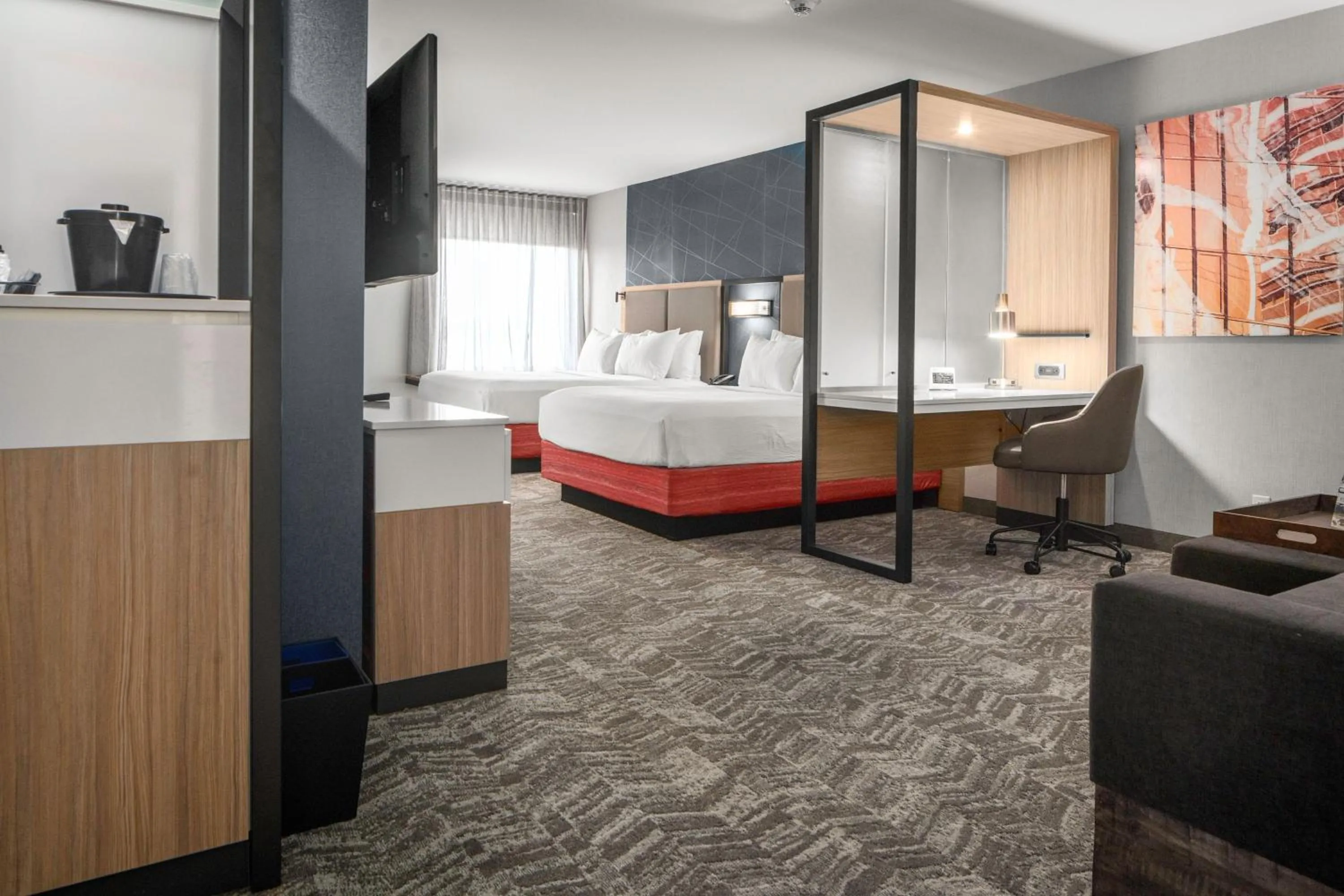 Bedroom, Bed in SpringHill Suites by Marriott Raleigh Apex