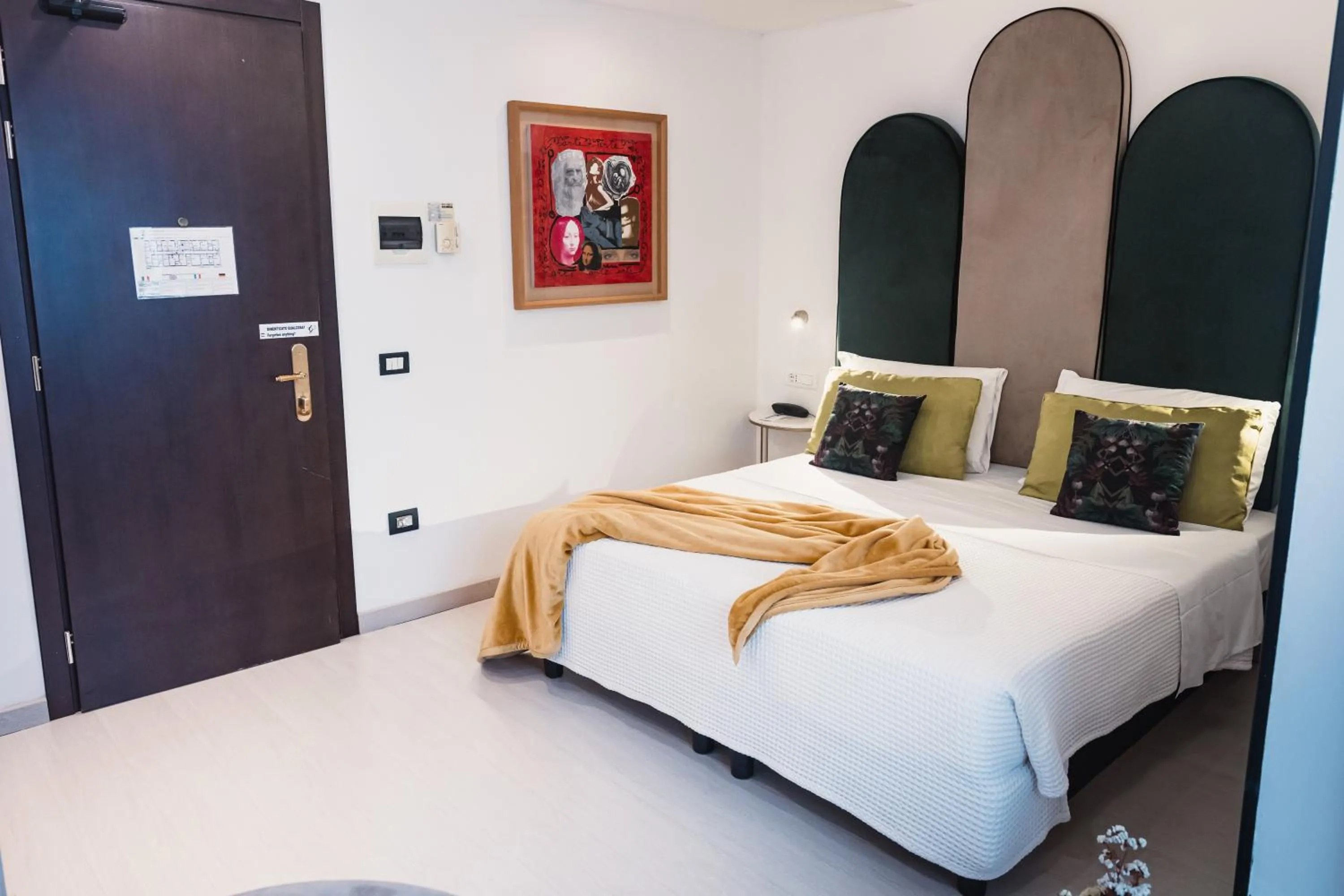 Bed in Art Hotel Milano