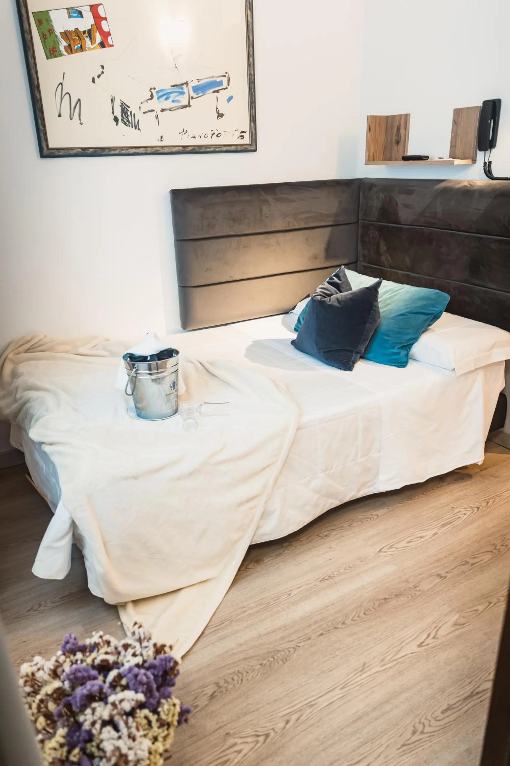 Bed in Art Hotel Milano