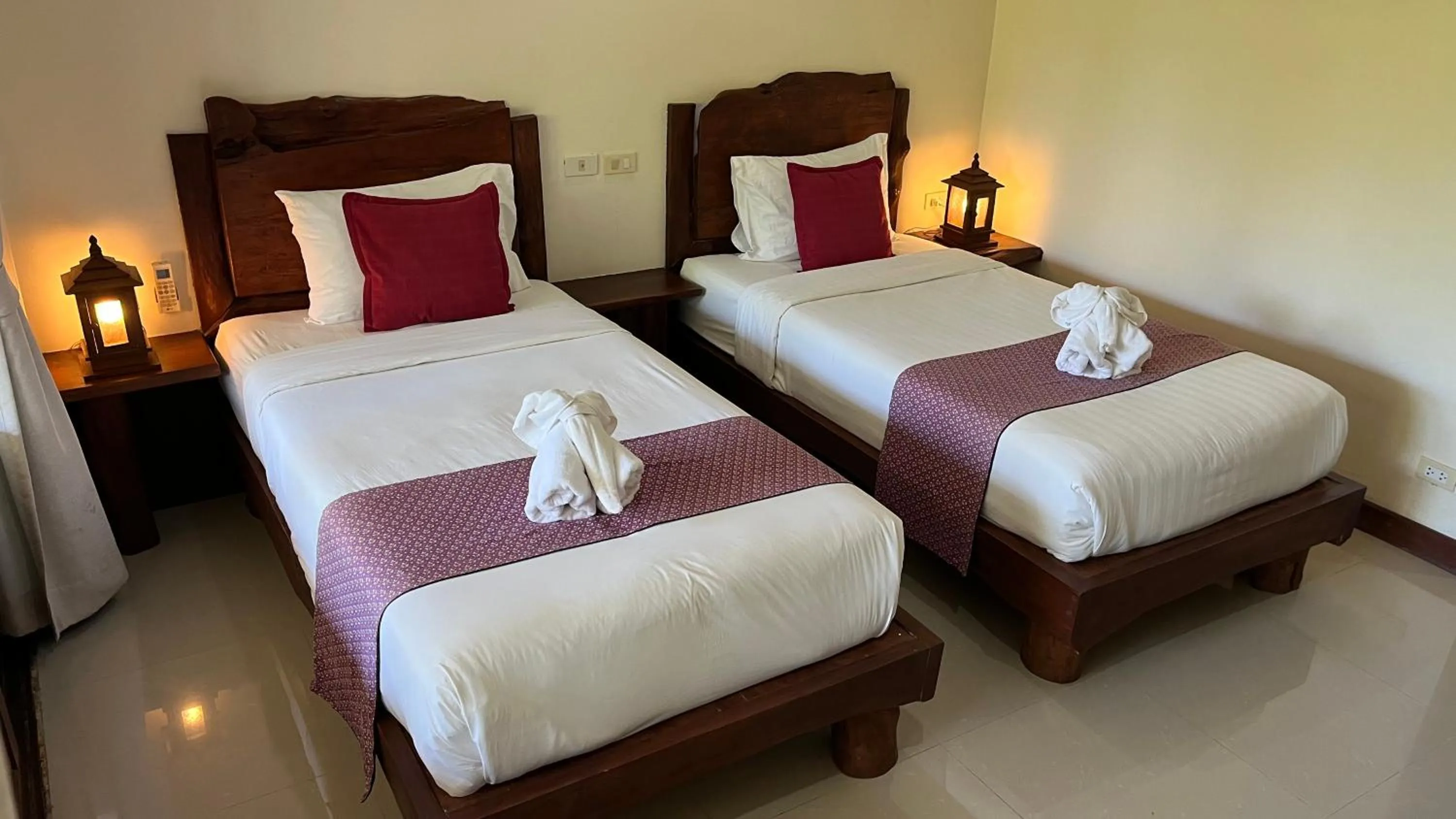 Bed in Krabi Klong Muang Bay Resort