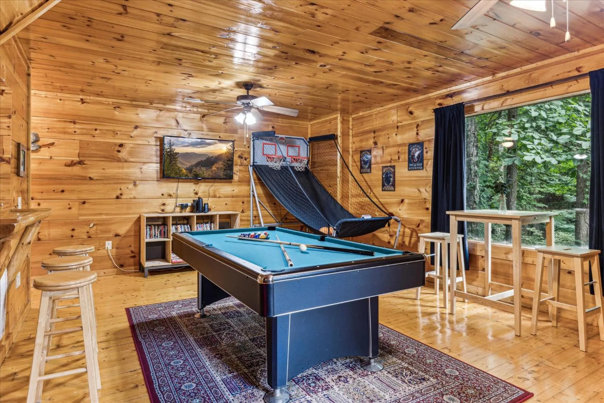 Billiard in Brave Eagle Cabin
