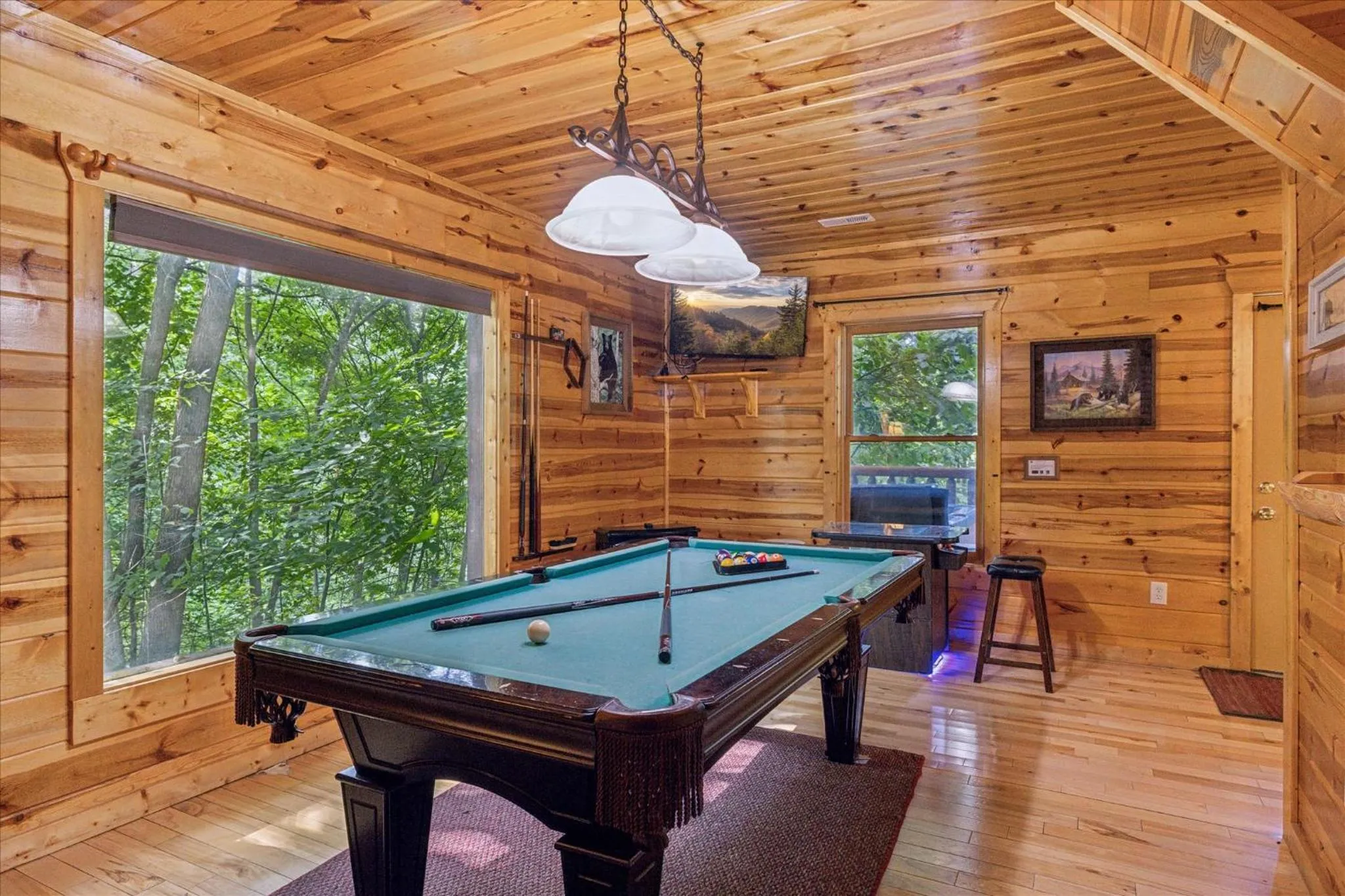 Billiard in Sleepy Willow Cabin