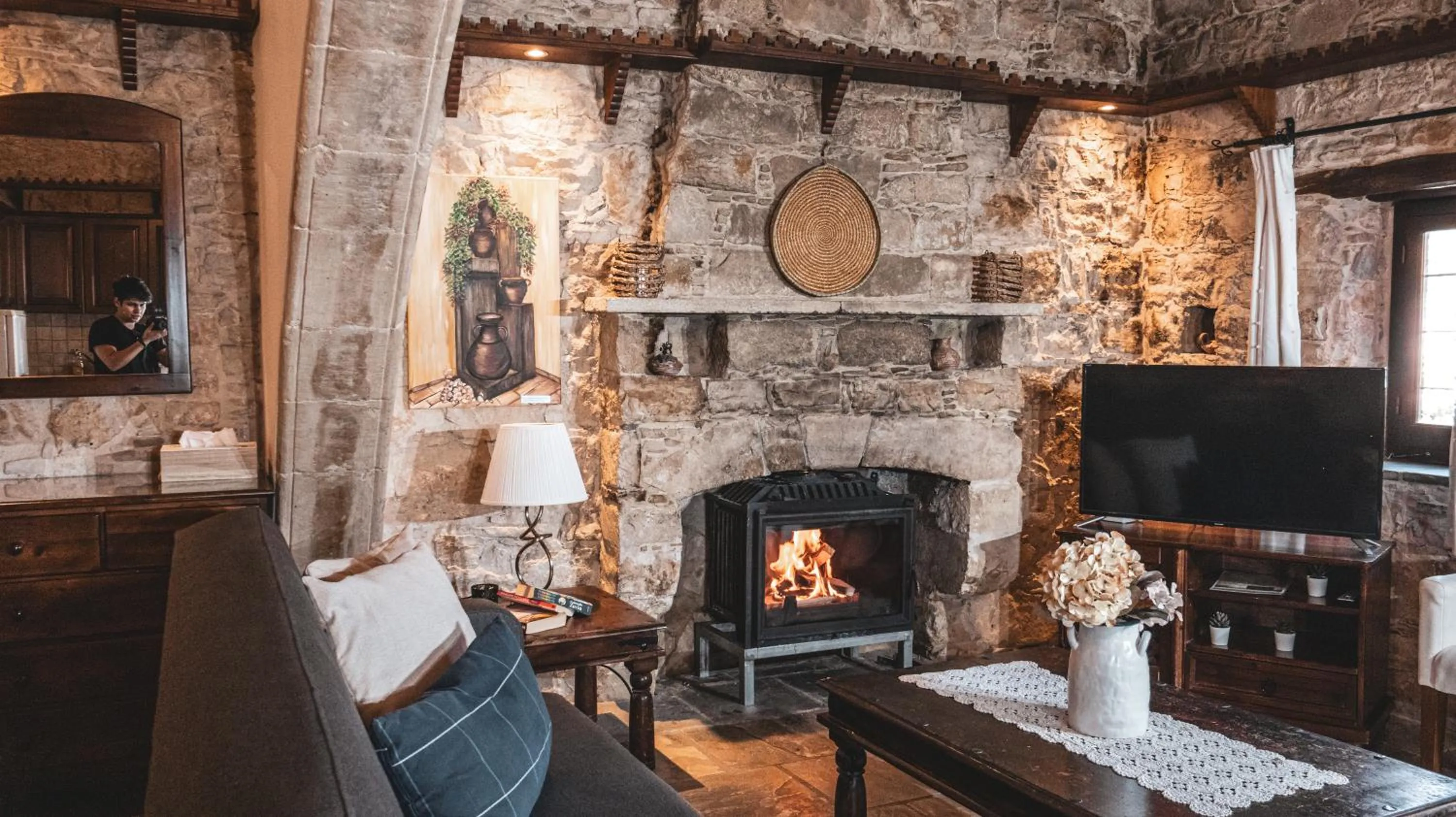 Seating area in Agrovino Lofou