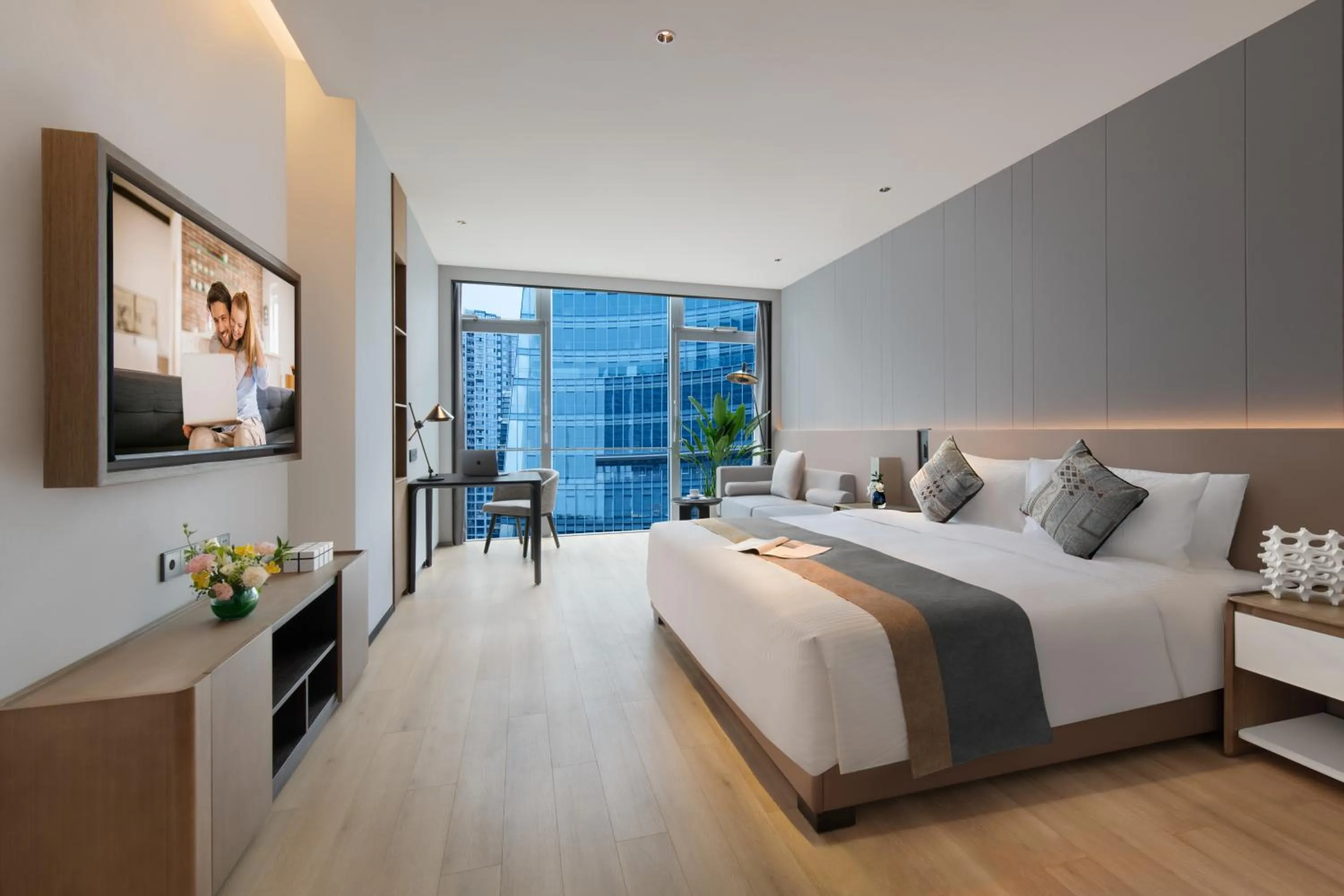 Photo of the whole room, Bed in Somerset Gaoxin Chengdu