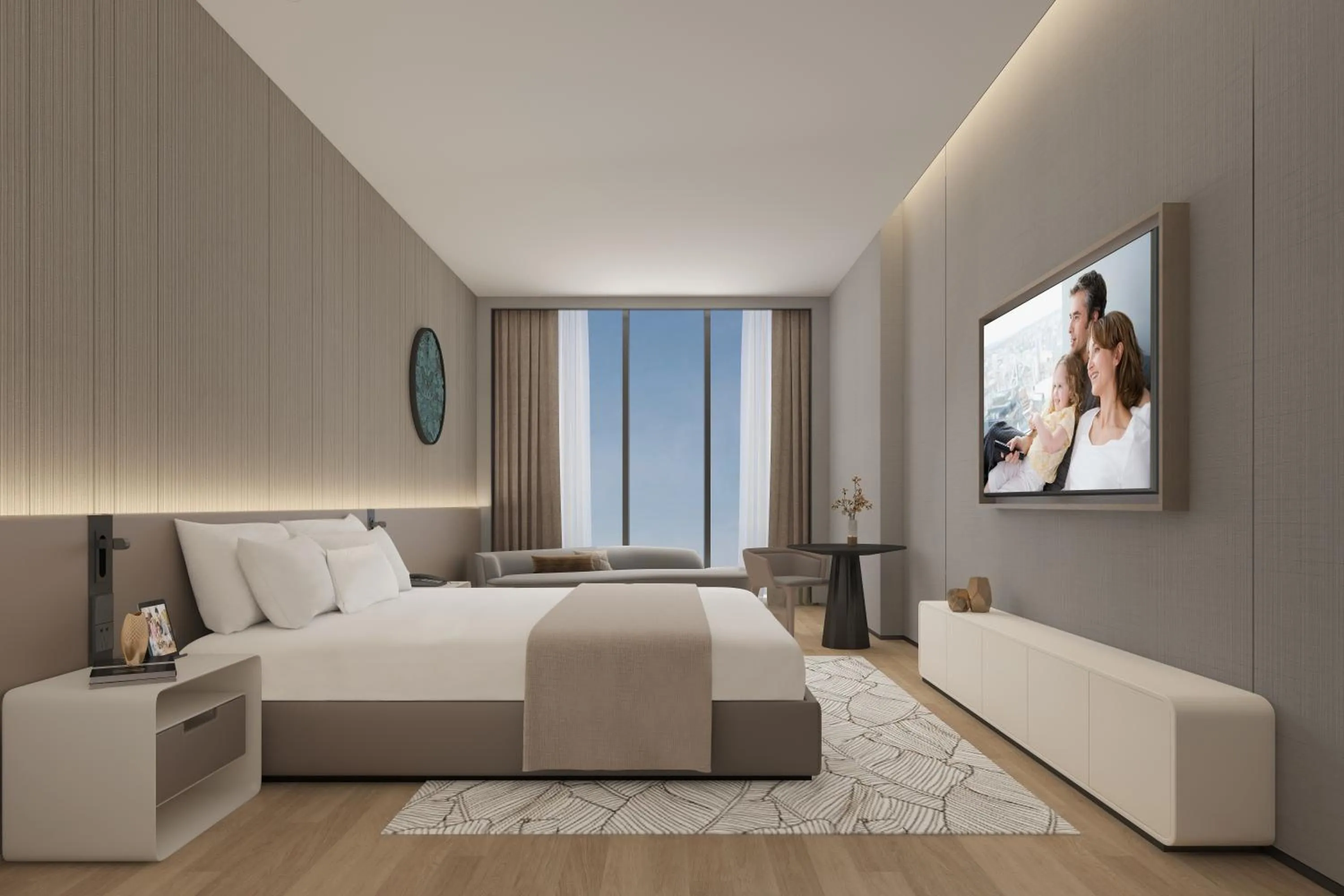 Photo of the whole room, Bed in Somerset Gaoxin Chengdu