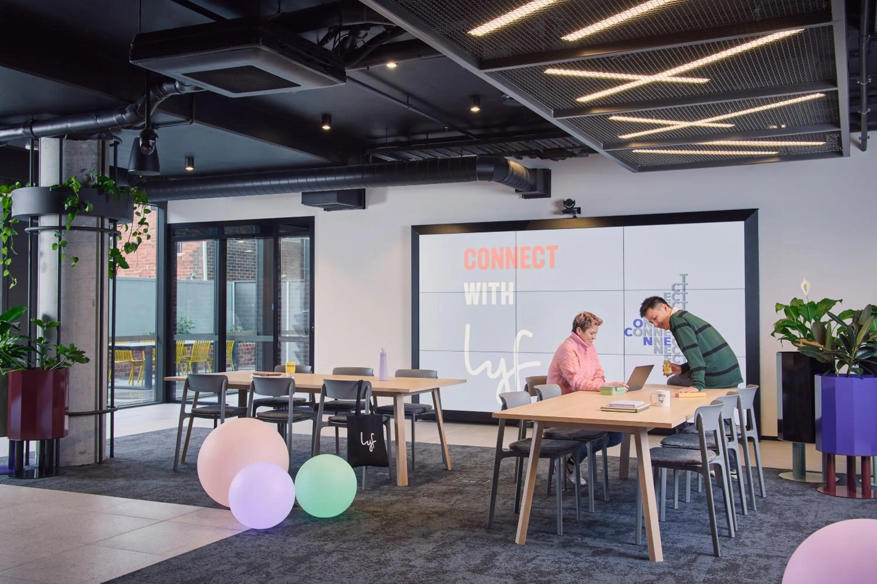 Communal lounge/ TV room in lyf Collingwood Melbourne