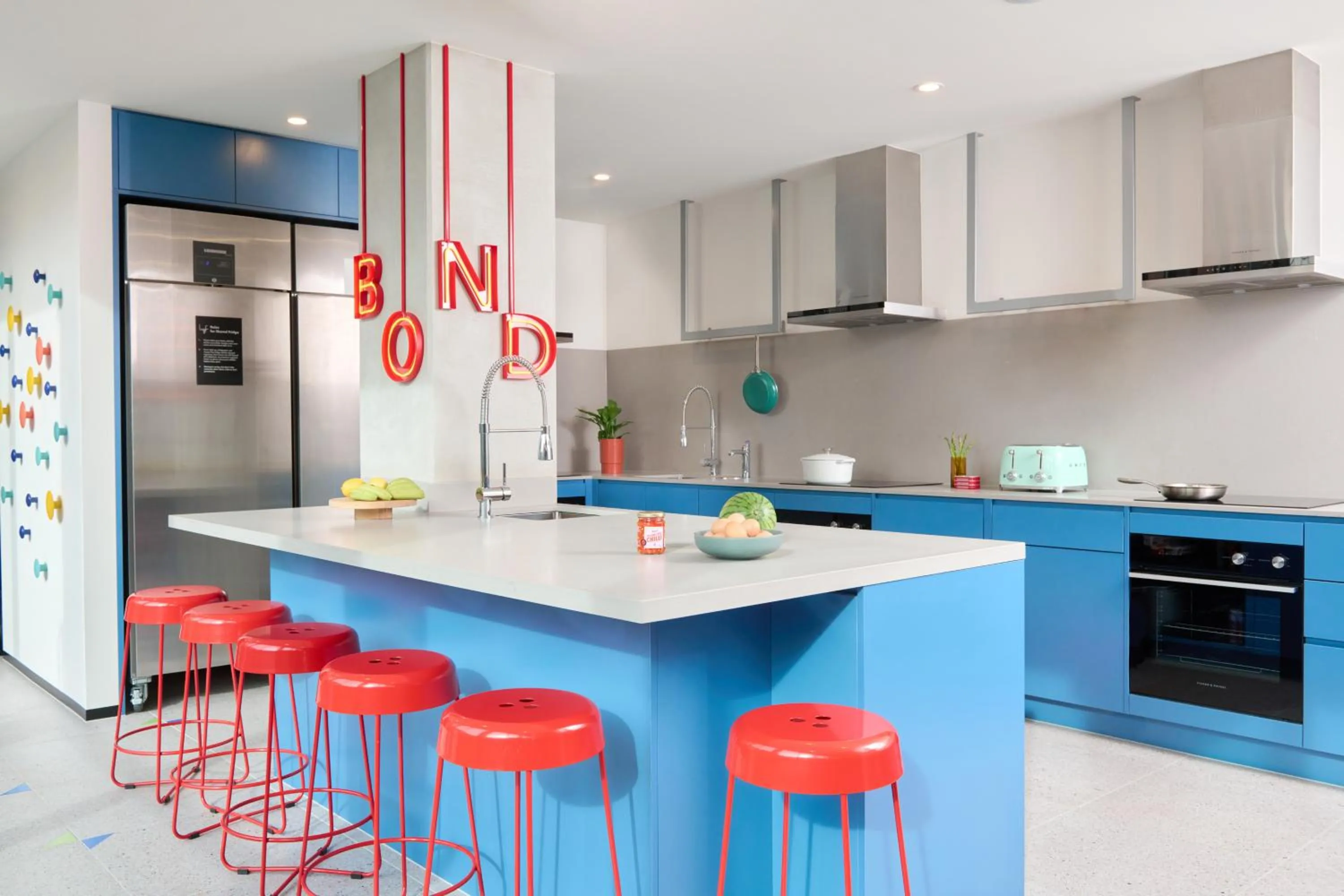 Dining area in lyf Collingwood Melbourne