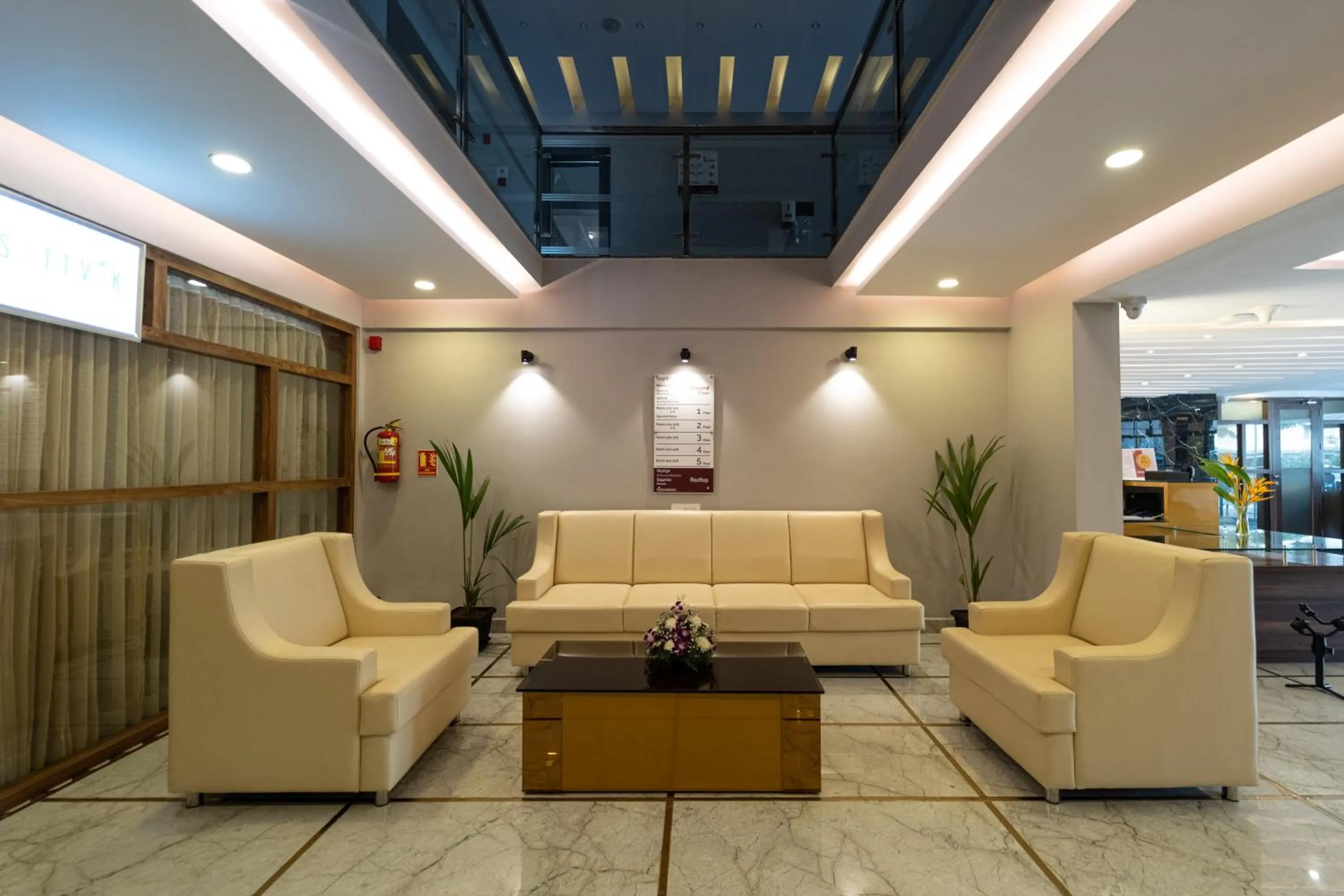 Seating area in Clarks Inn , Airport Bangalore