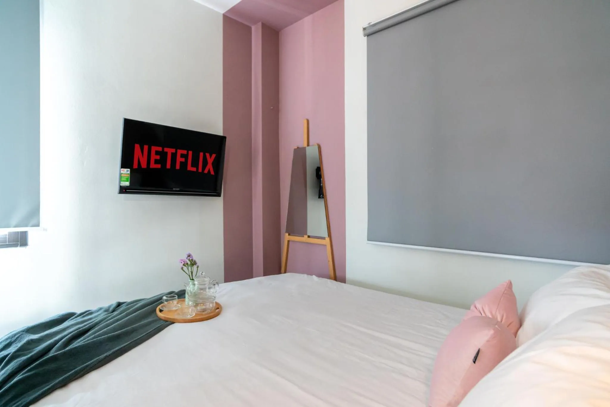 TV and multimedia, Bed in Sabi Home Tay Ho Hanoi