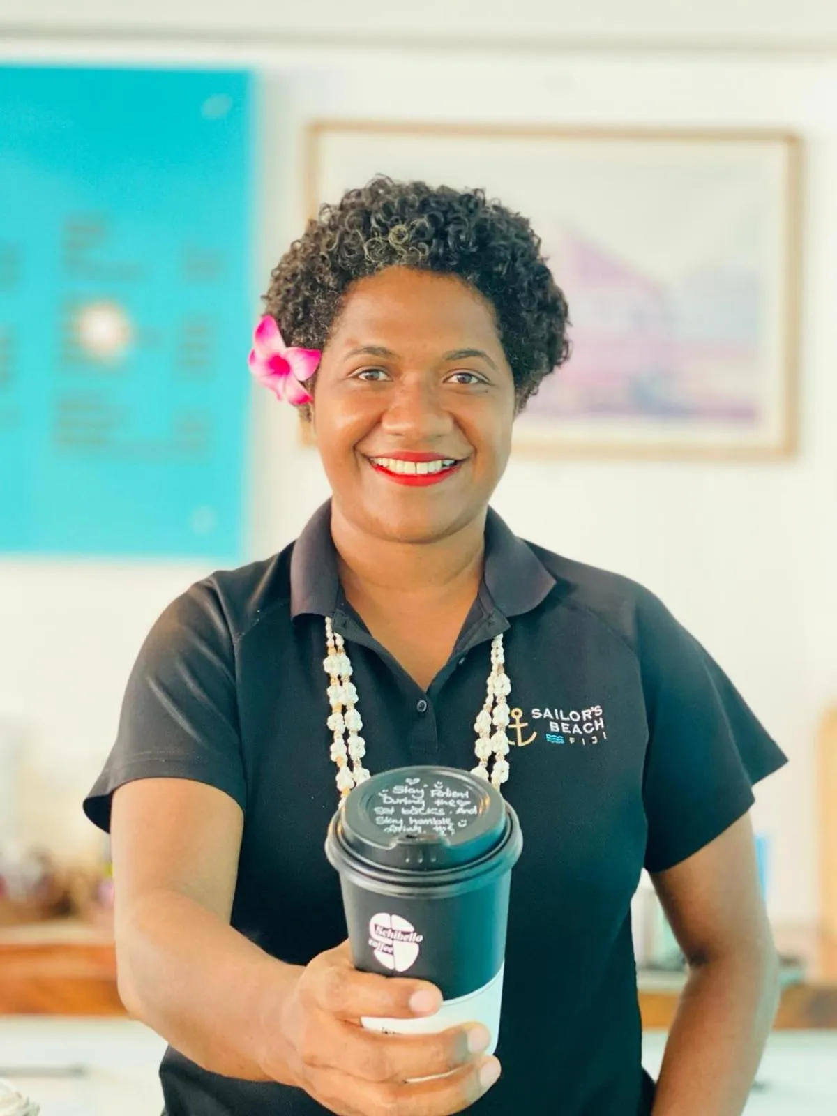 Staff in Sailors Beach Fiji