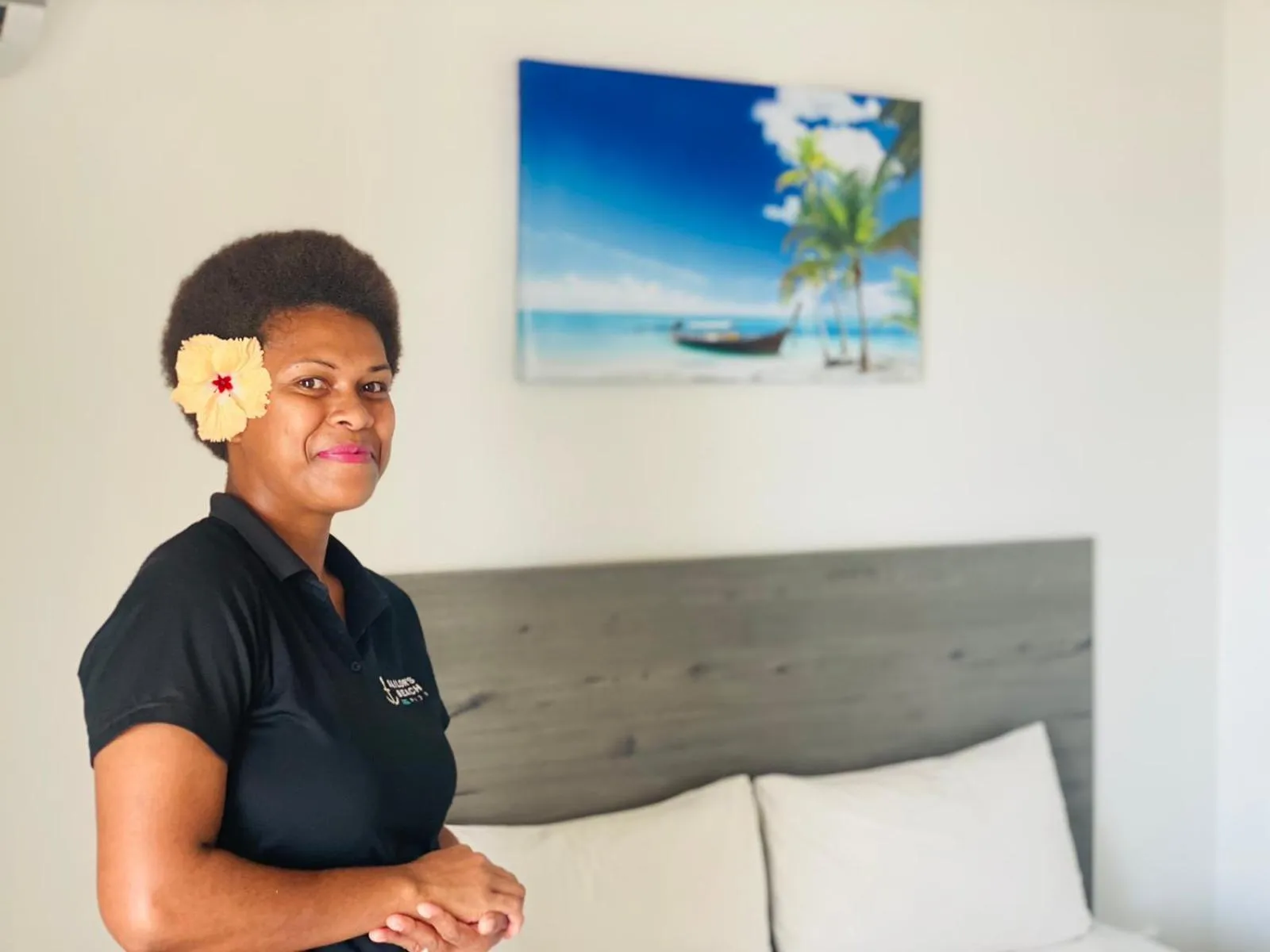 People in Sailors Beach Fiji