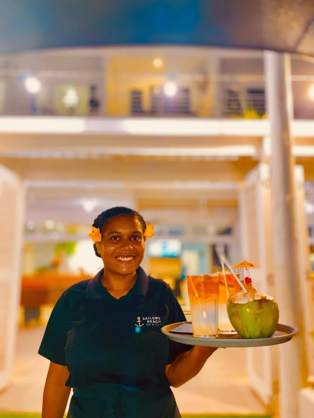 Staff in Sailors Beach Fiji