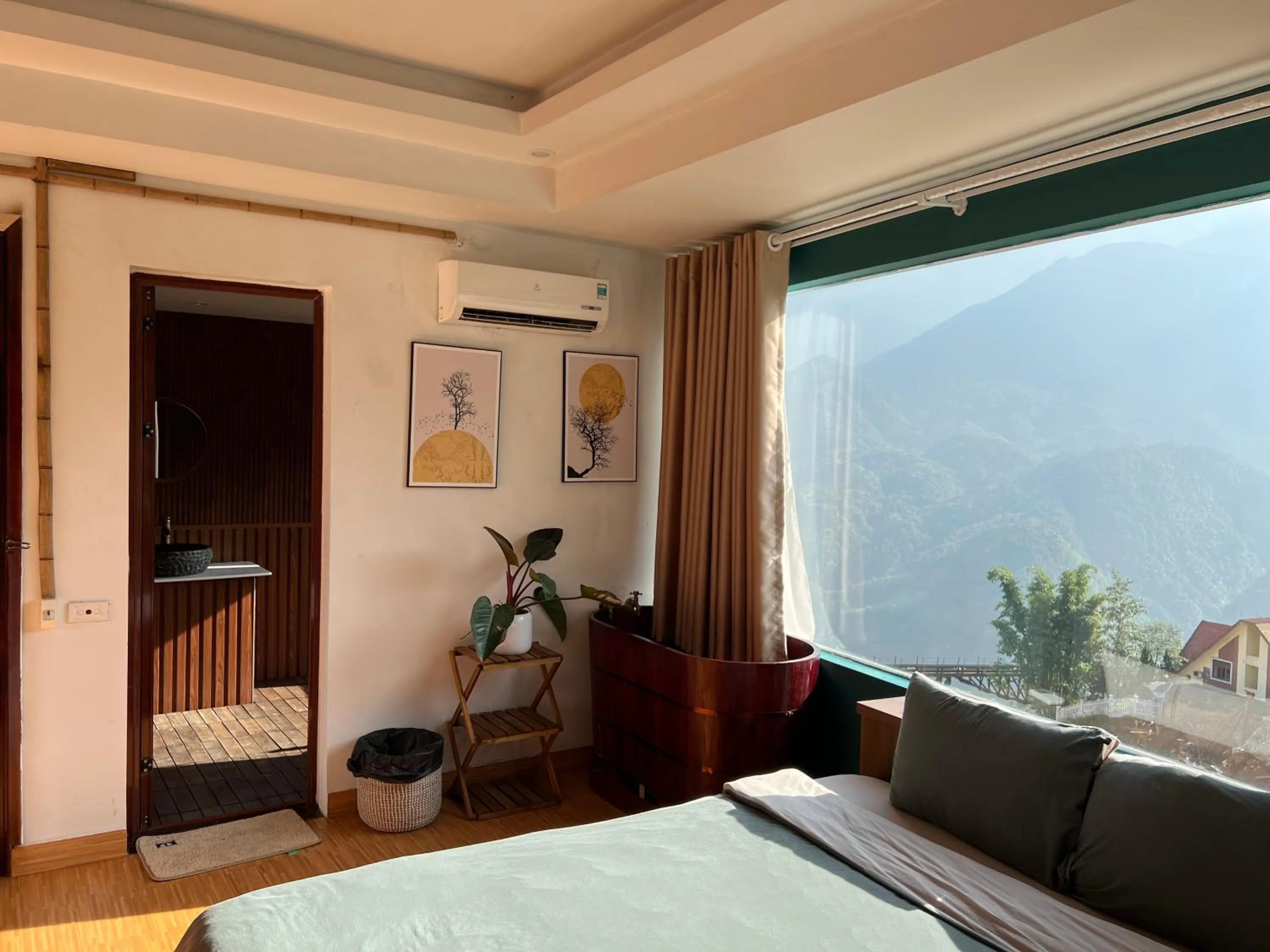 Natural landscape, Bed in D Home Sapa