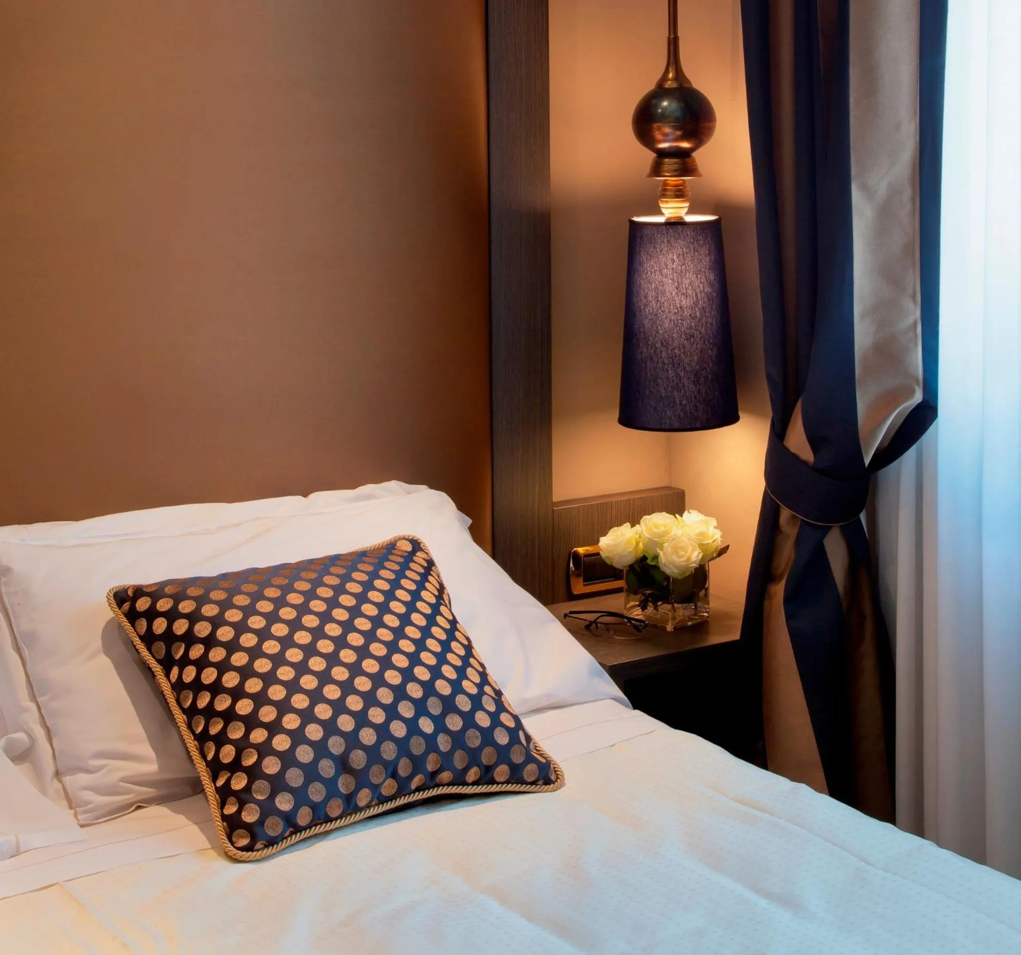 Decorative detail, Bed in Hotel Mozart