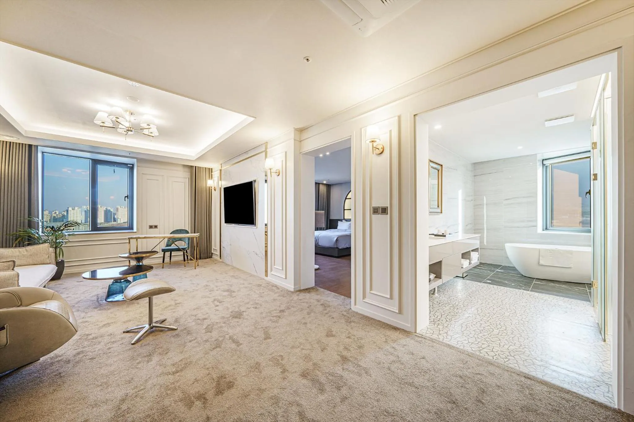 Living room, Bed in Act Hotel