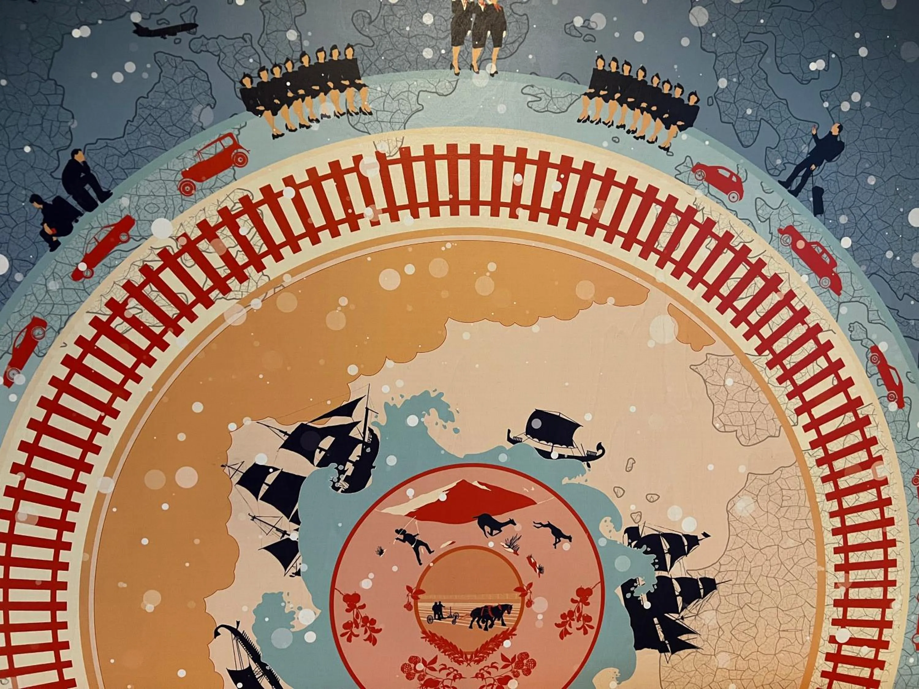 Decorative detail in Art Hostel