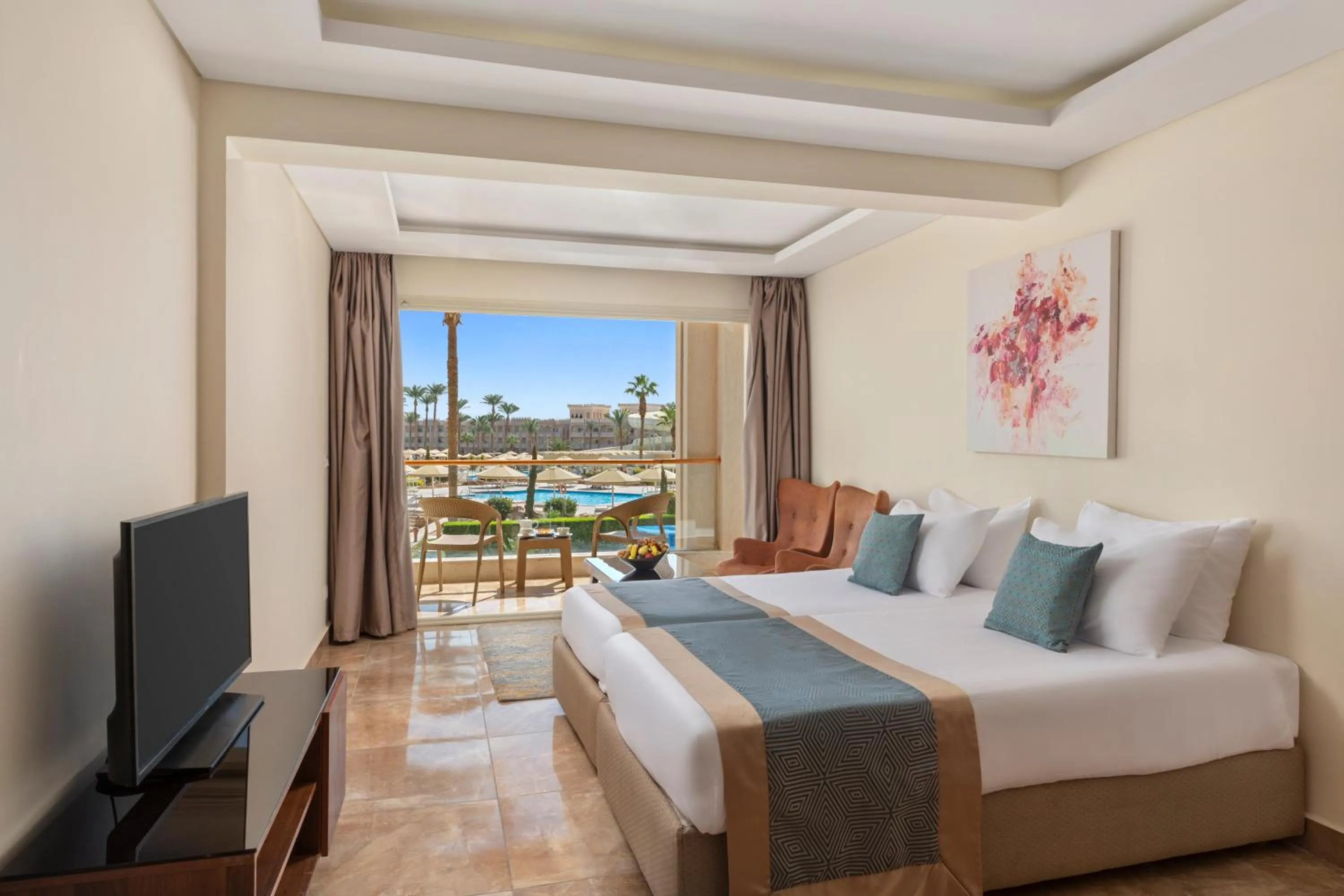 Bedroom, Bed in Beach Albatros The Club - Aqua Park