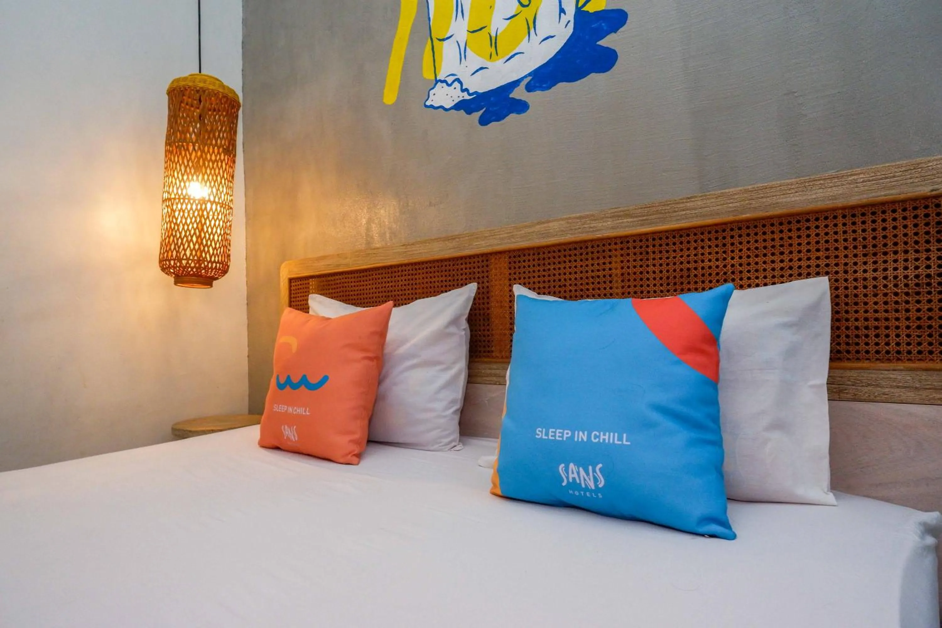 Bed in Sans Hotel Absari Yogyakarta