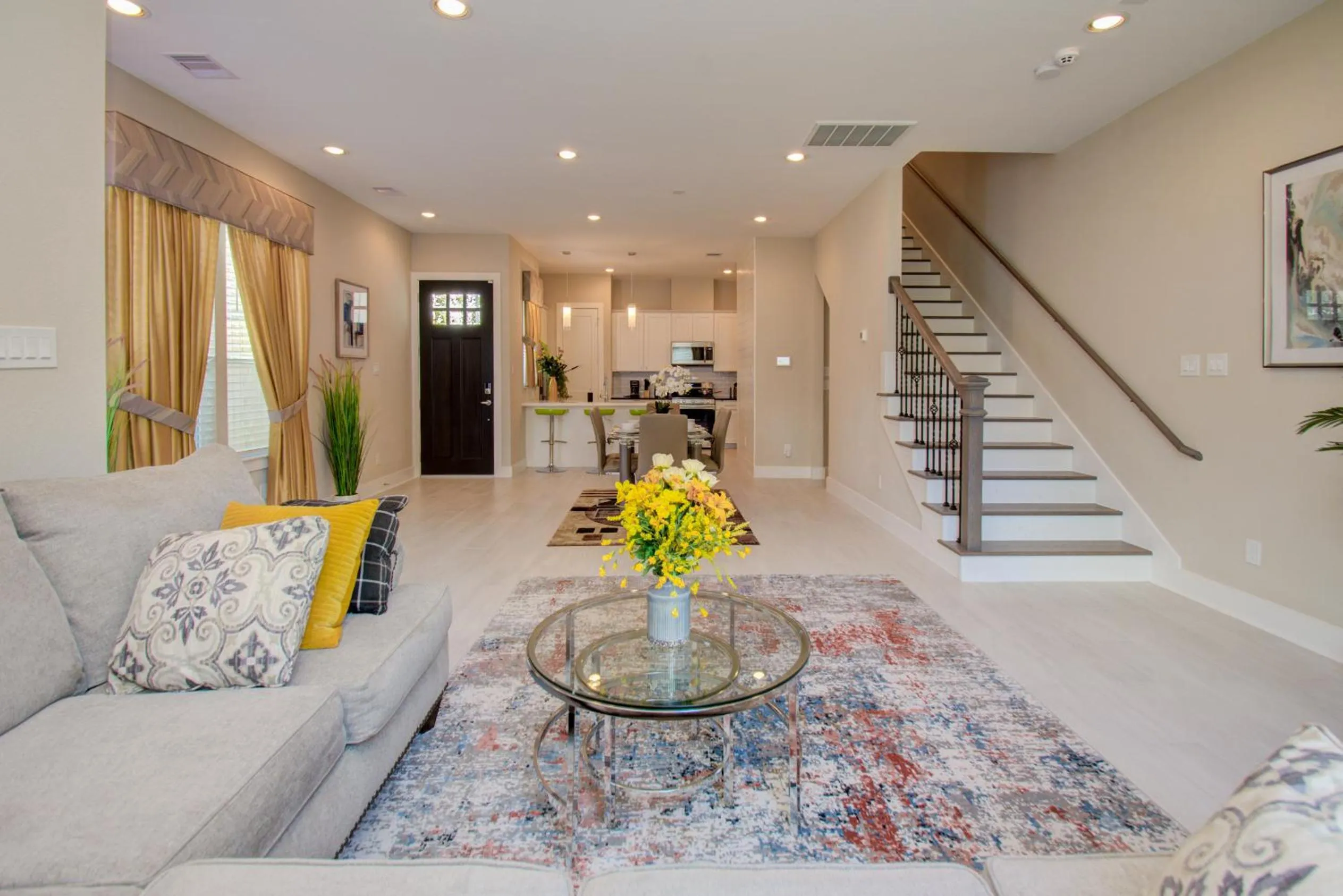 Seating area in Elegant East Downtown House Houston TX