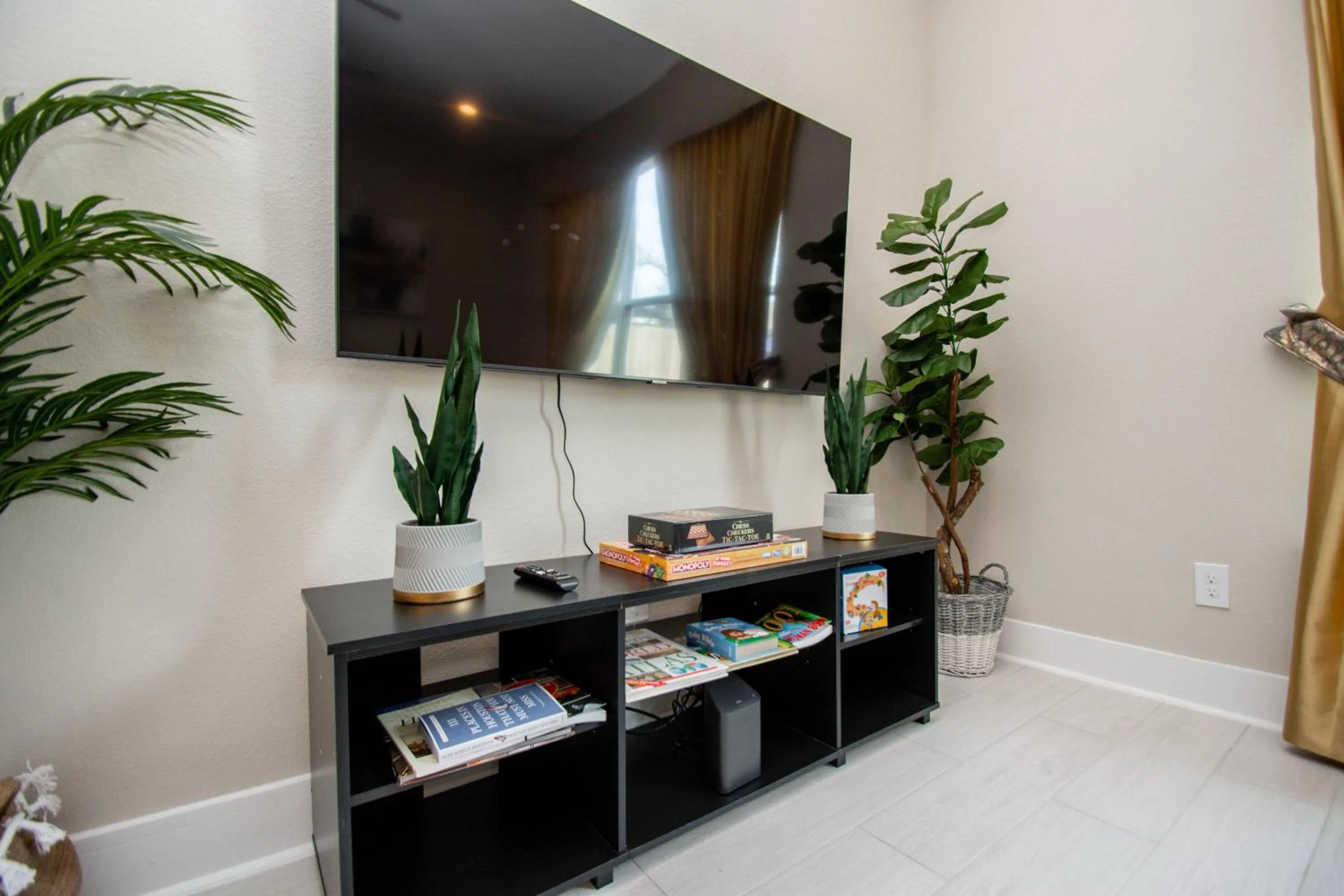 TV and multimedia in Elegant East Downtown House Houston TX