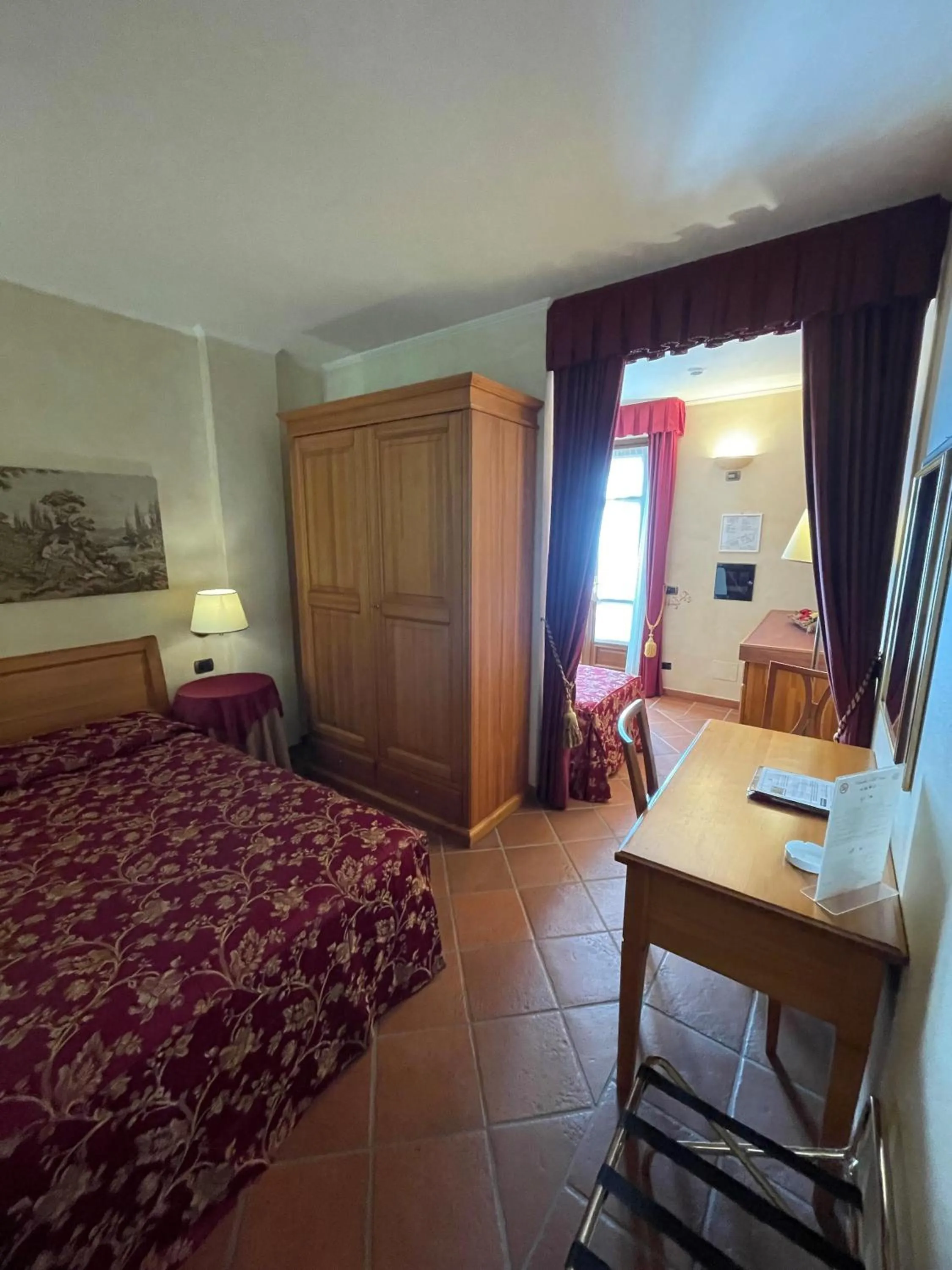 View (from property/room), Bed in Romantic Hotel Furno