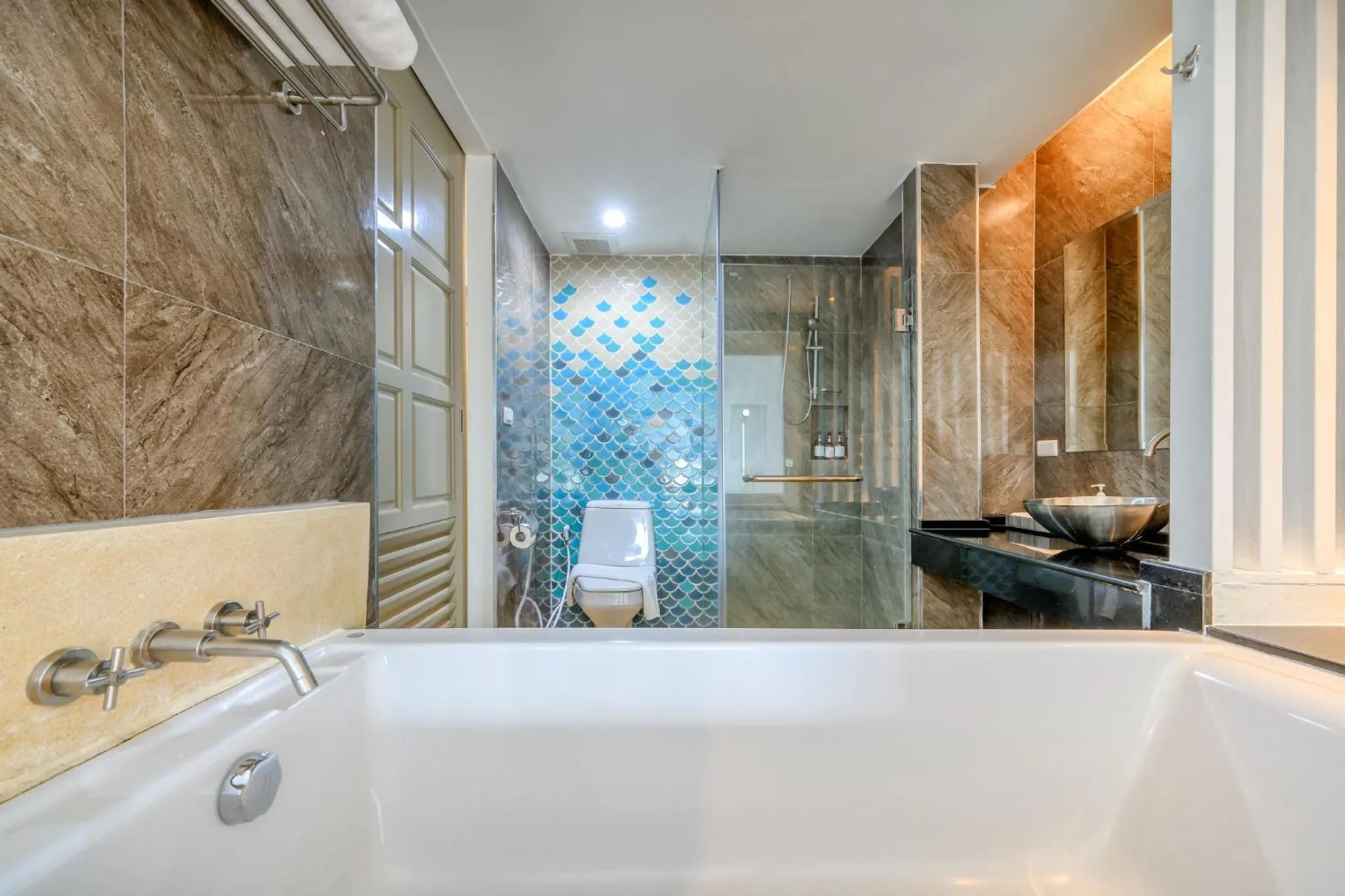 Shower in Andamantra Resort and Villa Phuket