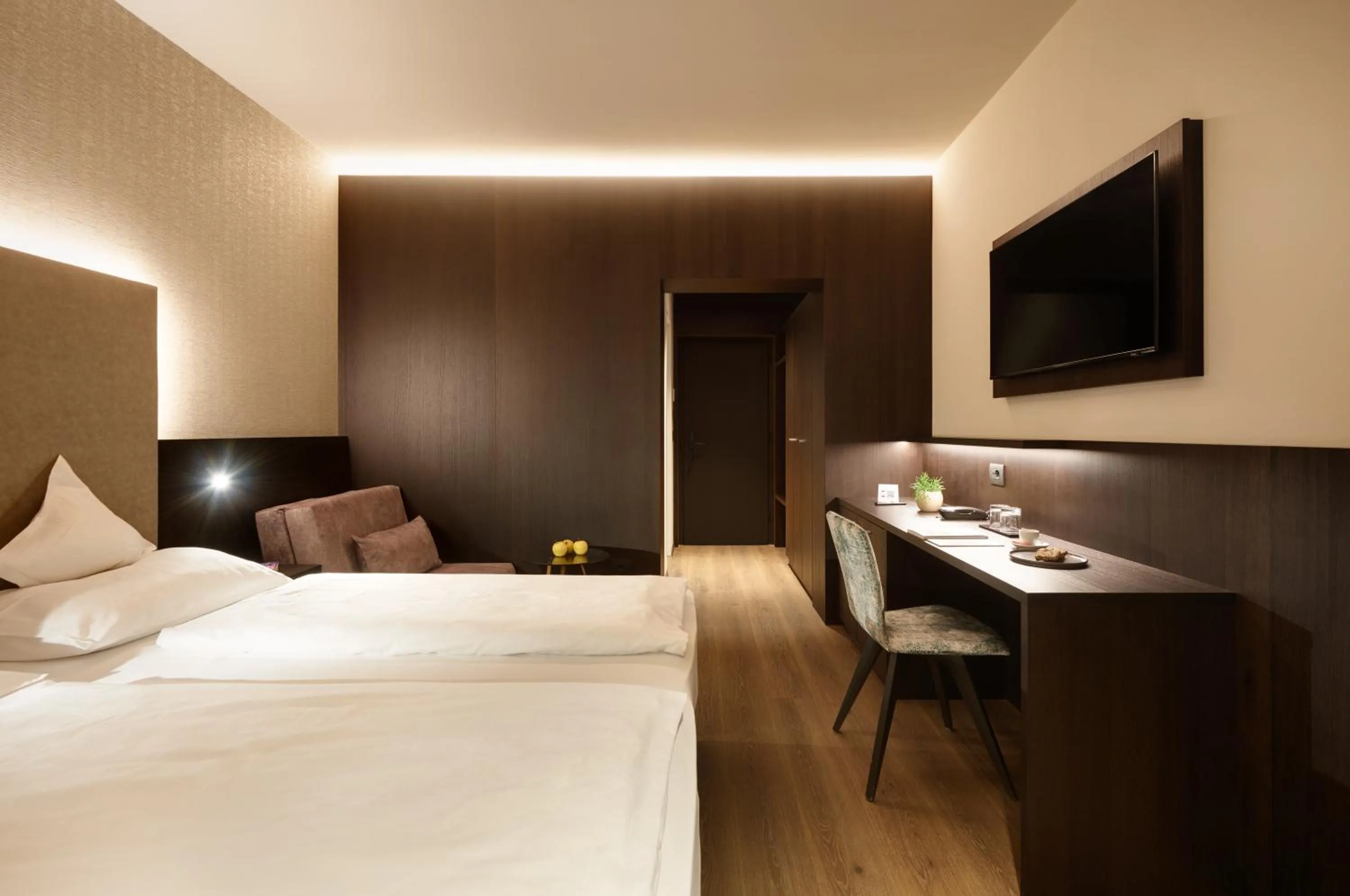 Bed in Hotel Ladurner