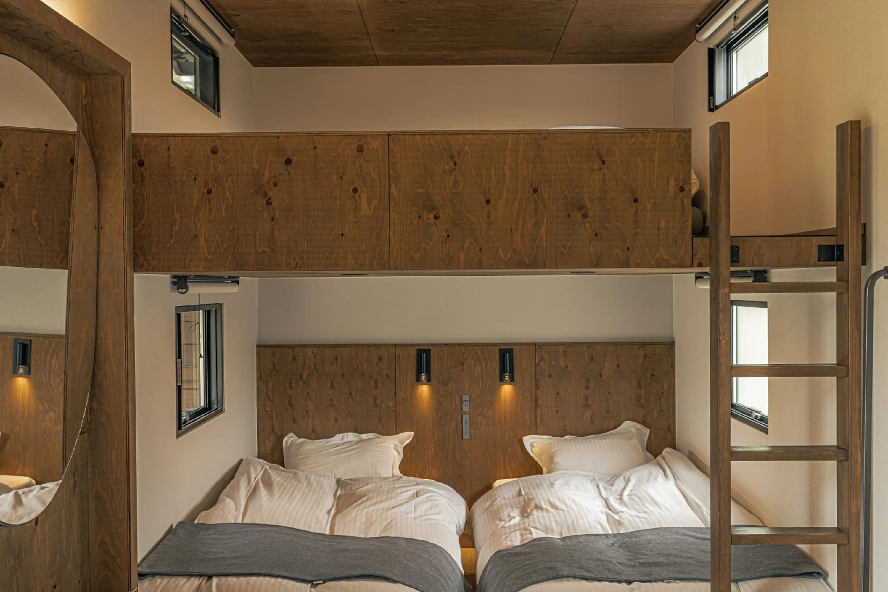 Bed in GLANSTELLA CABIN Fujiyamanakako