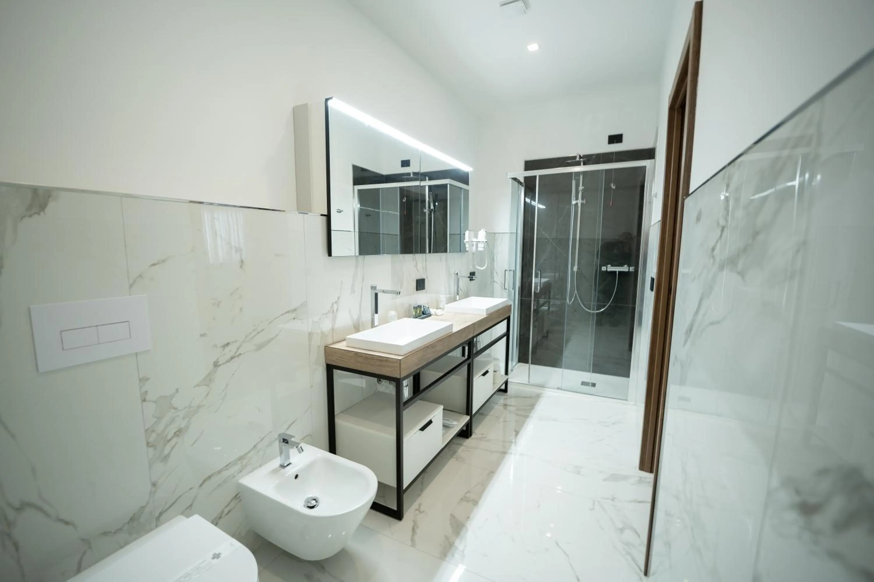 Shower in Building Hotel