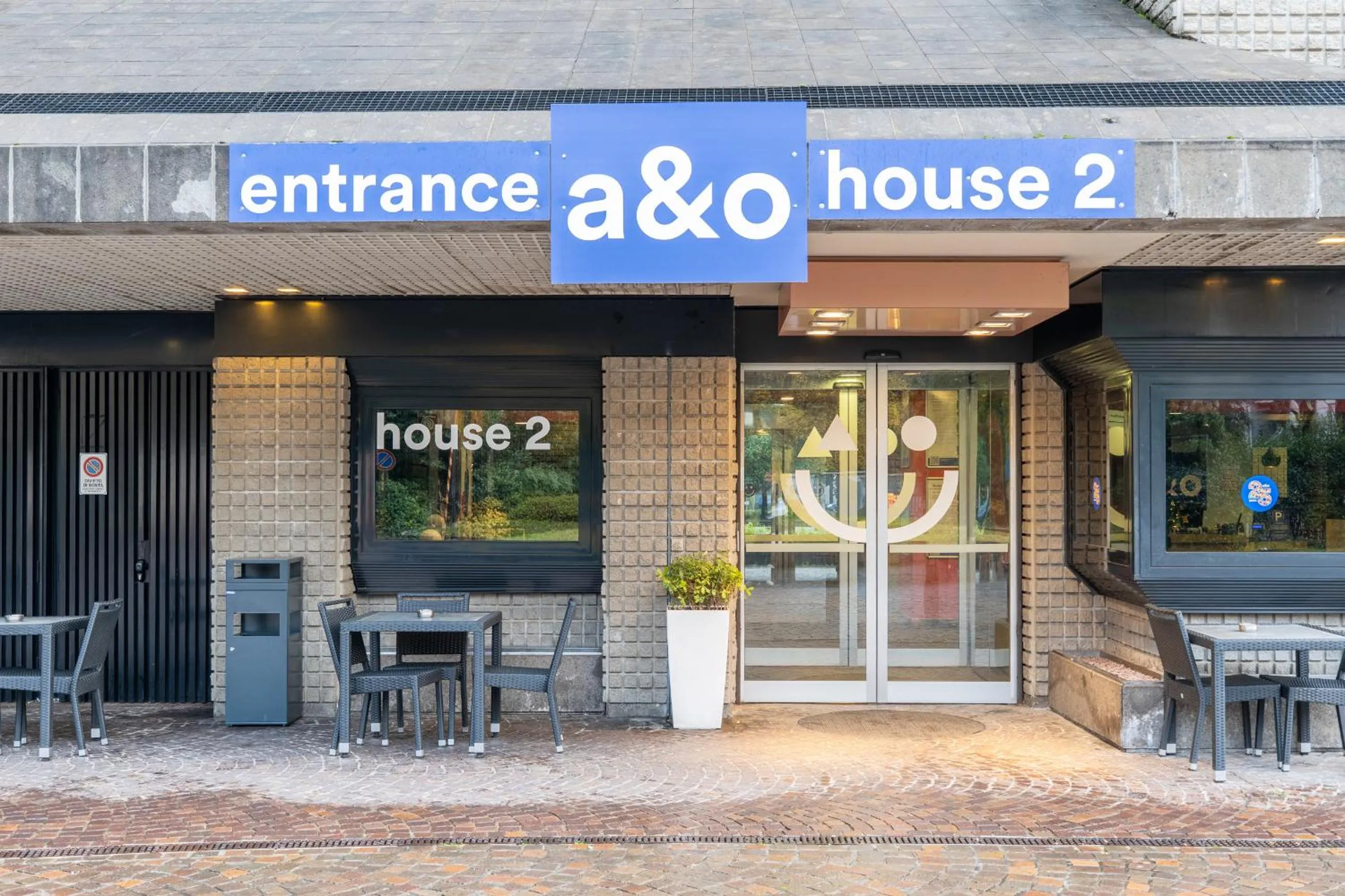 Facade/entrance in a&o Hostel Milano Ca Granda