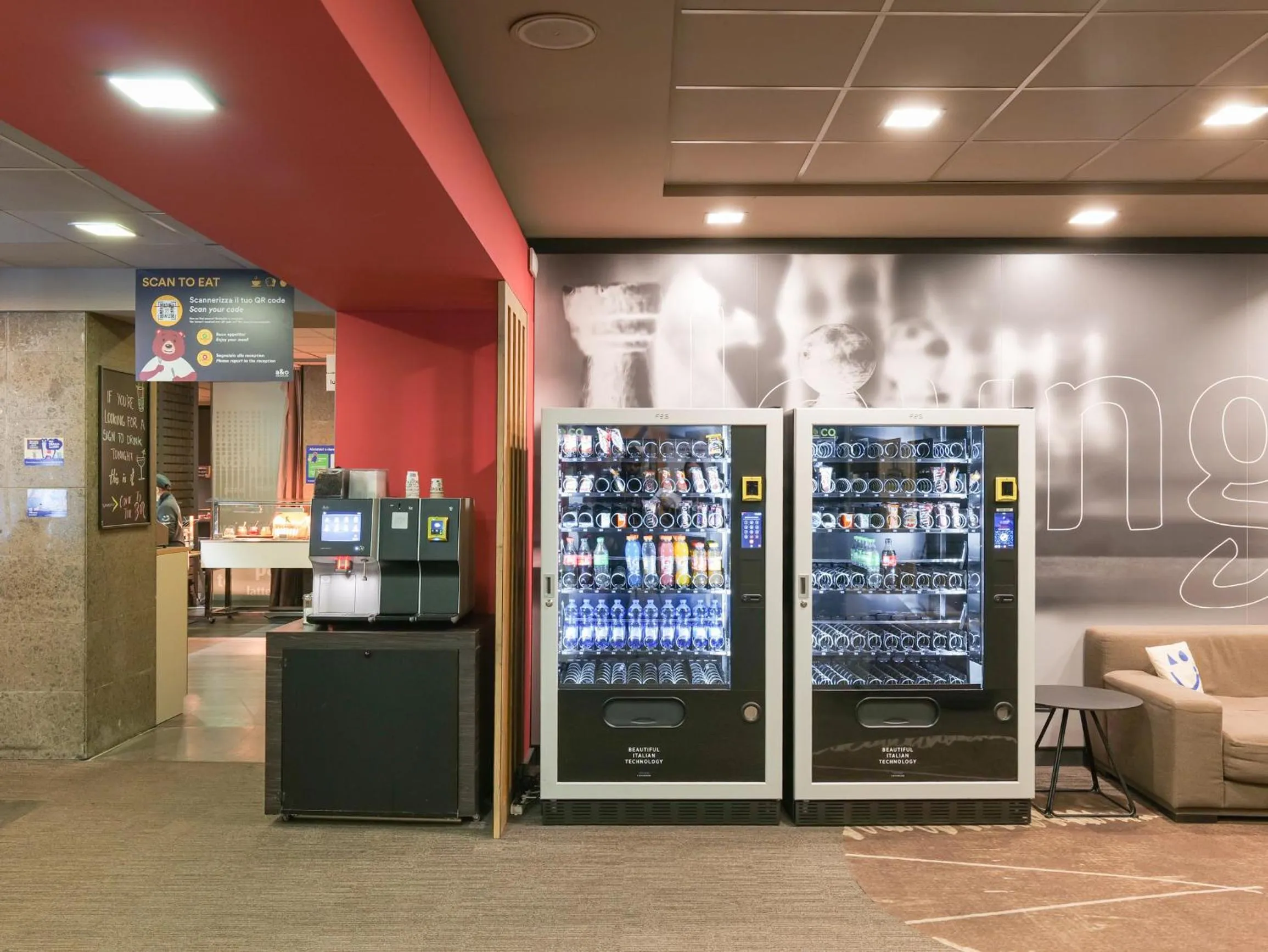 vending machine in a&o Hostel Milano Ca Granda