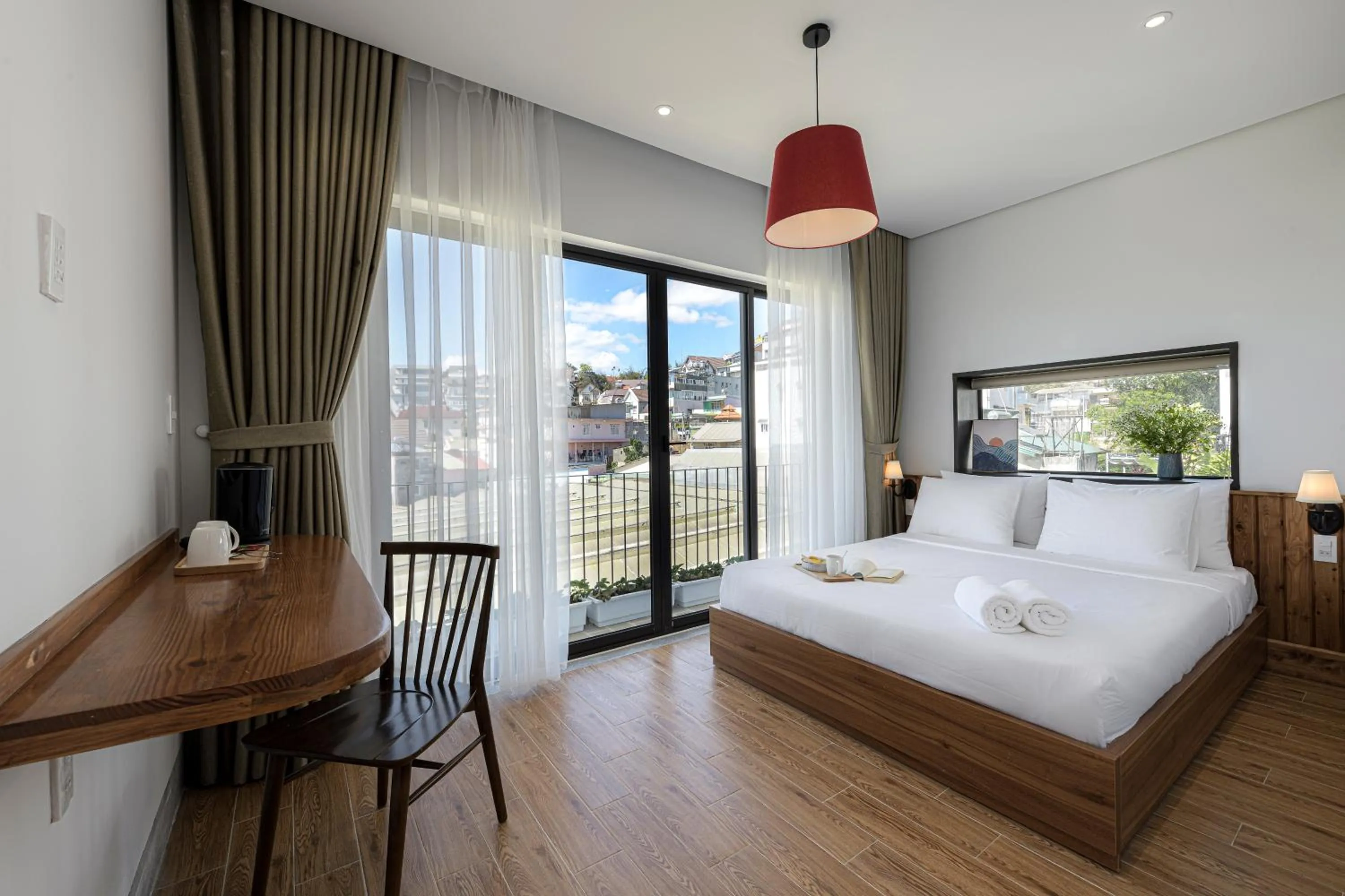 Photo of the whole room, Bed in Thơm House