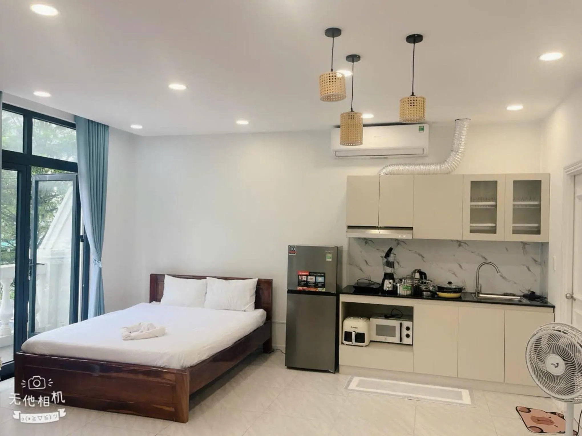 Balcony/Terrace, Bed in Ngân Hà Star Homestay - Grand World Phú Quốc