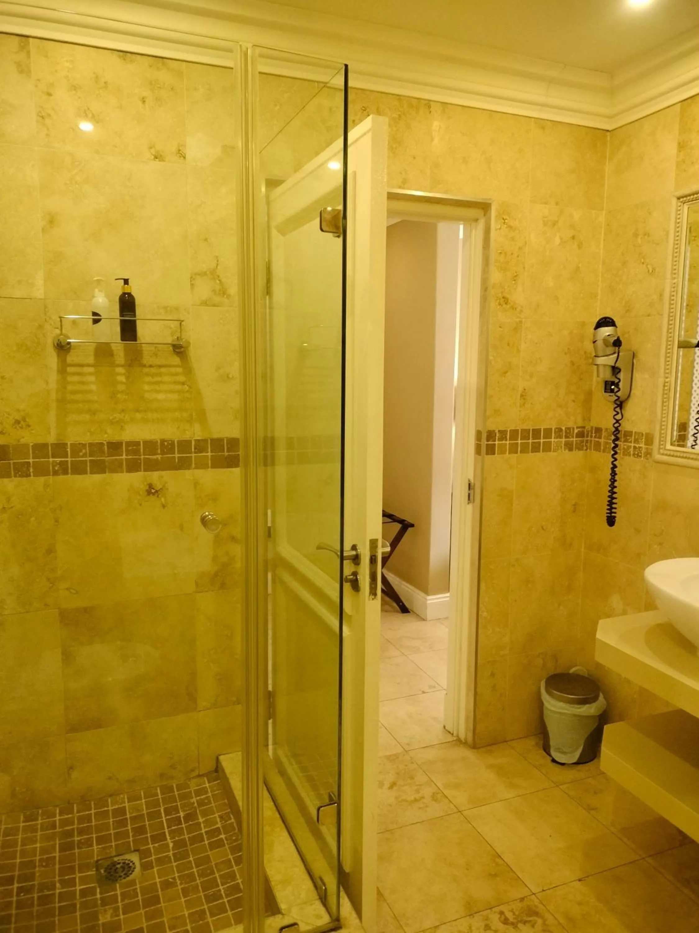 Shower in 131 on Herbert Baker Boutique Hotel